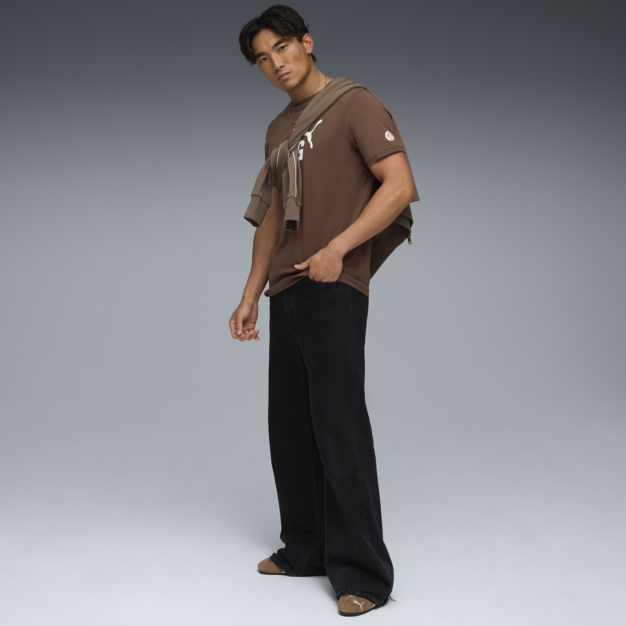 PUMA FC St. Pauli KING Logo T-shirt voor Heren, Wit/Bruin, Maat XL thumbnail 4