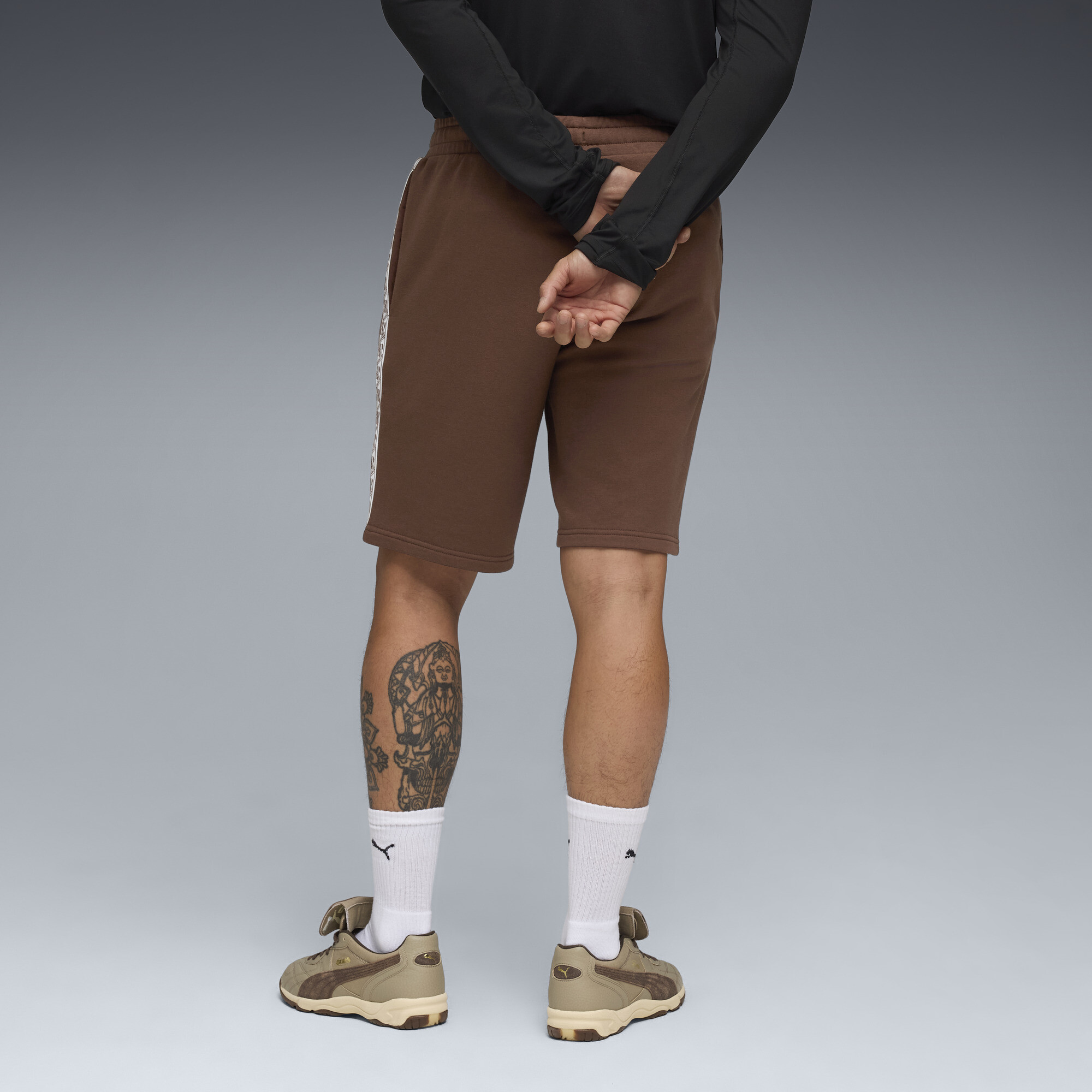 PUMA FC St. Pauli KING sweatshort voor Heren, Wit/Bruin, Maat S thumbnail 3