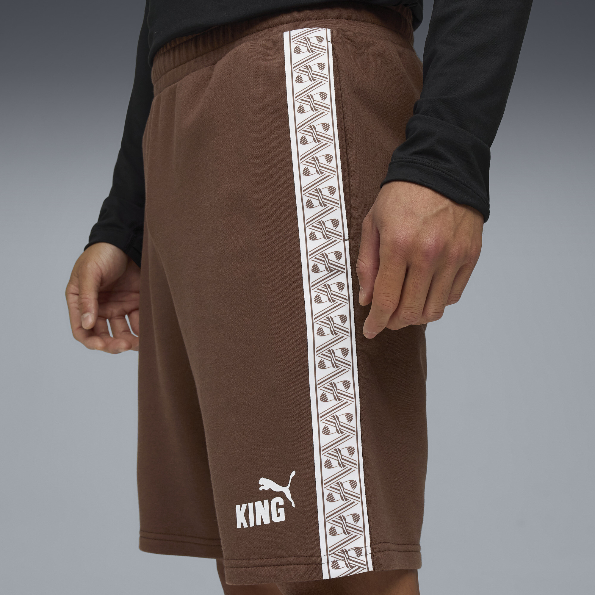 PUMA FC St. Pauli KING sweatshort voor Heren, Wit/Bruin, Maat S thumbnail 2