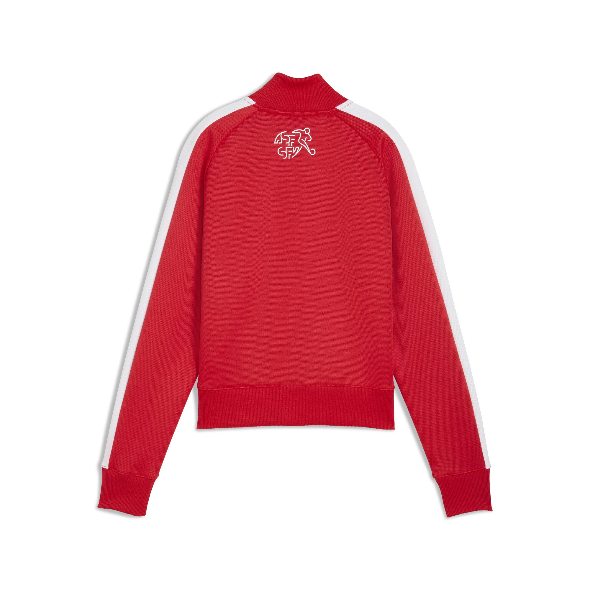 PUMA Zwitserland T7 trainingsjack voor Dames, Rood/Wit, Maat XS thumbnail 2