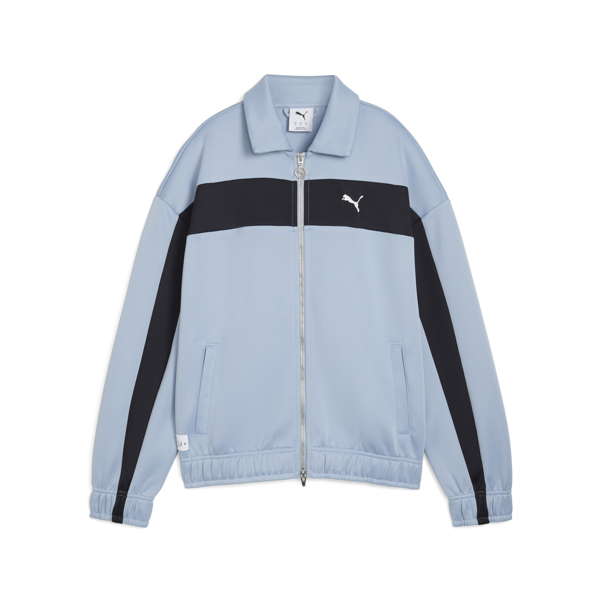 Puma FtblEdition Fußball-Trainingsjacke Damen | Mit Color Blocking | Blue Wash/New Navy | Größe: L