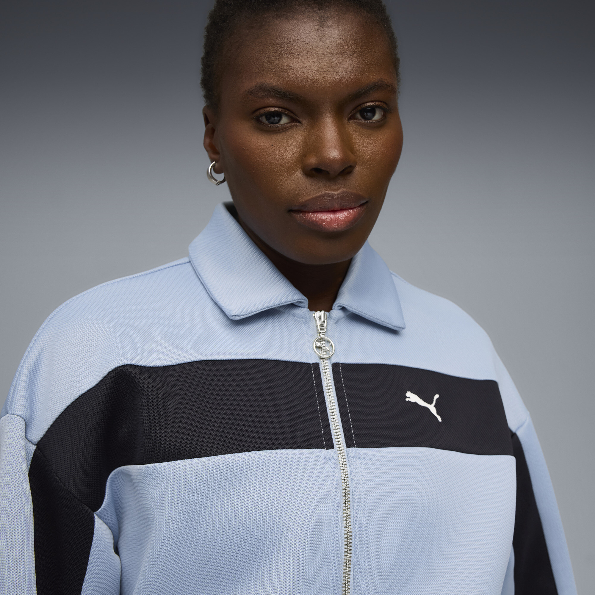 PUMA FtblEdition voetbaltrainingsjack voor Dames, Blauw/Grijs, Maat XXL thumbnail 4