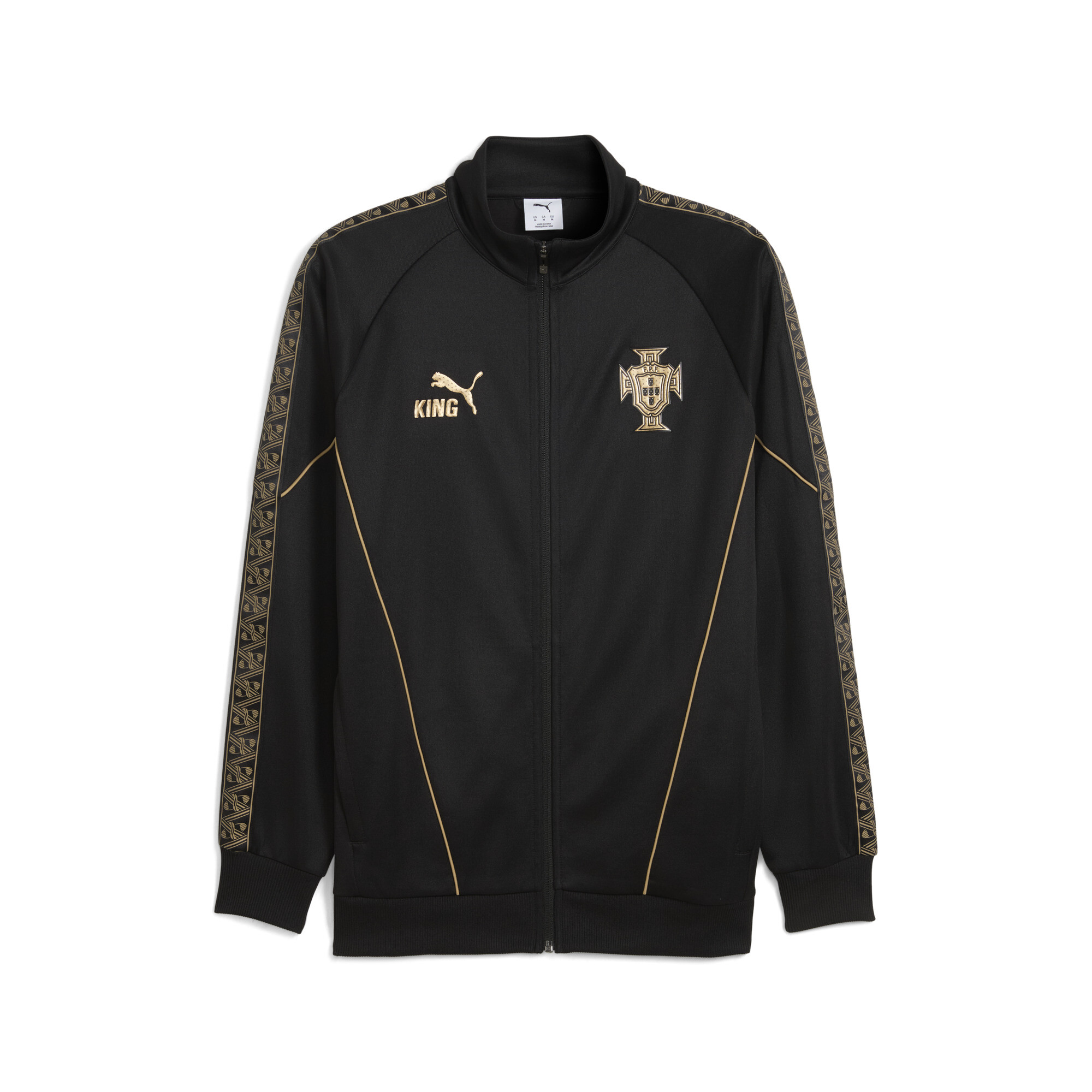 PUMA Portugal KING Anthem Special Edition EusÃ©bio jack voor Heren, Zwart/Goud, Maat XXL thumbnail 5