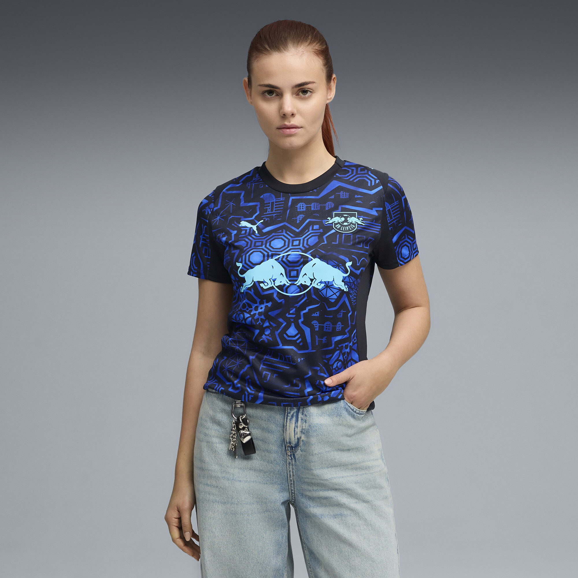 PUMA RB Leipzig Special Edition voetbalshirt voor Dames, Blauw/Zwart, Maat XS thumbnail 6