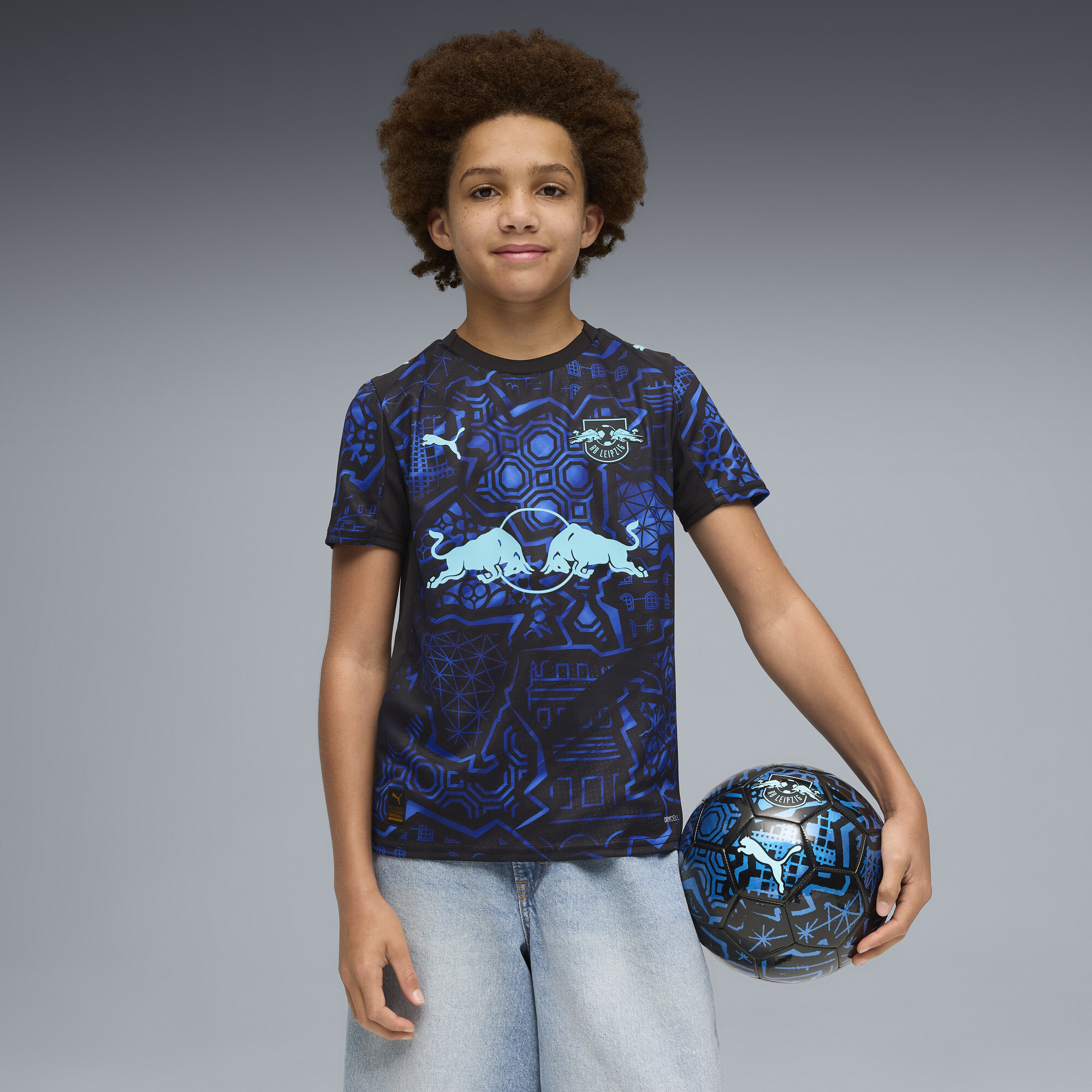 PUMA RB Leipzig Special Edition-shirt, Blauw/Zwart, Maat 13-14Y thumbnail 5