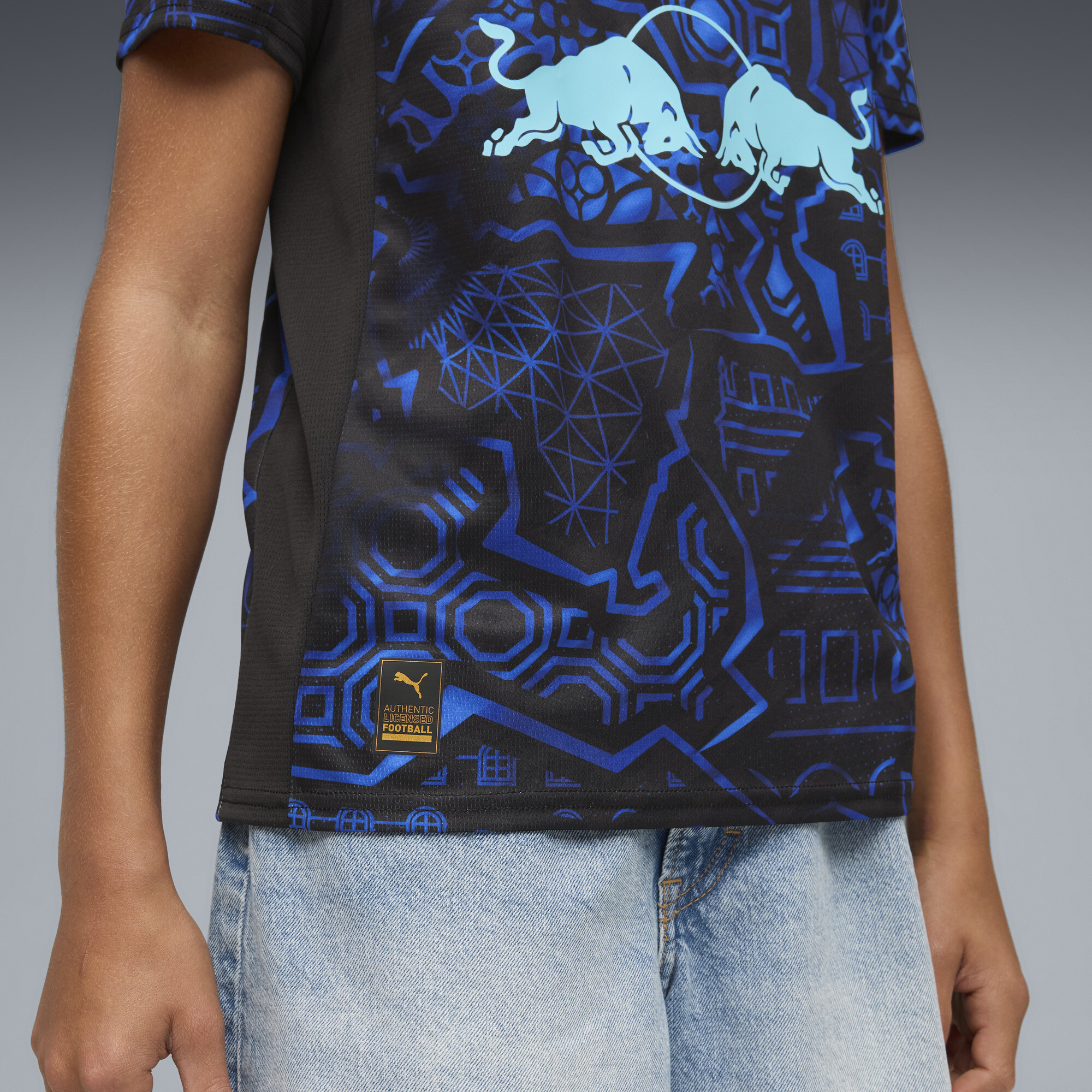 PUMA RB Leipzig Special Edition-shirt, Blauw/Zwart, Maat 13-14Y thumbnail 4