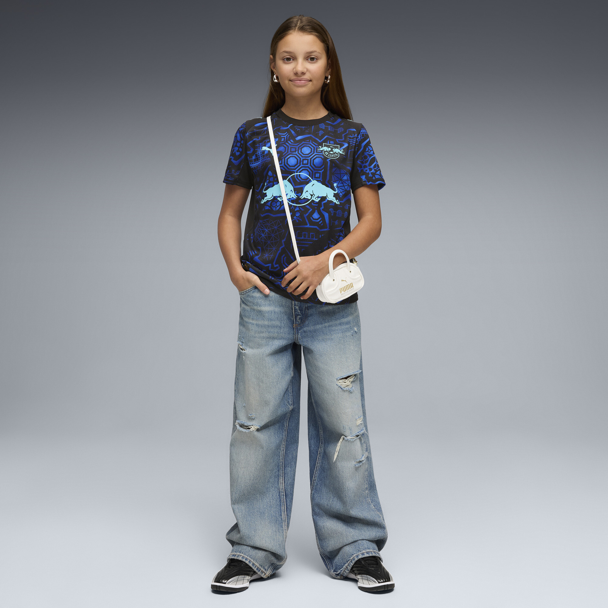 PUMA RB Leipzig Special Edition-shirt, Blauw/Zwart, Maat 13-14Y thumbnail 3