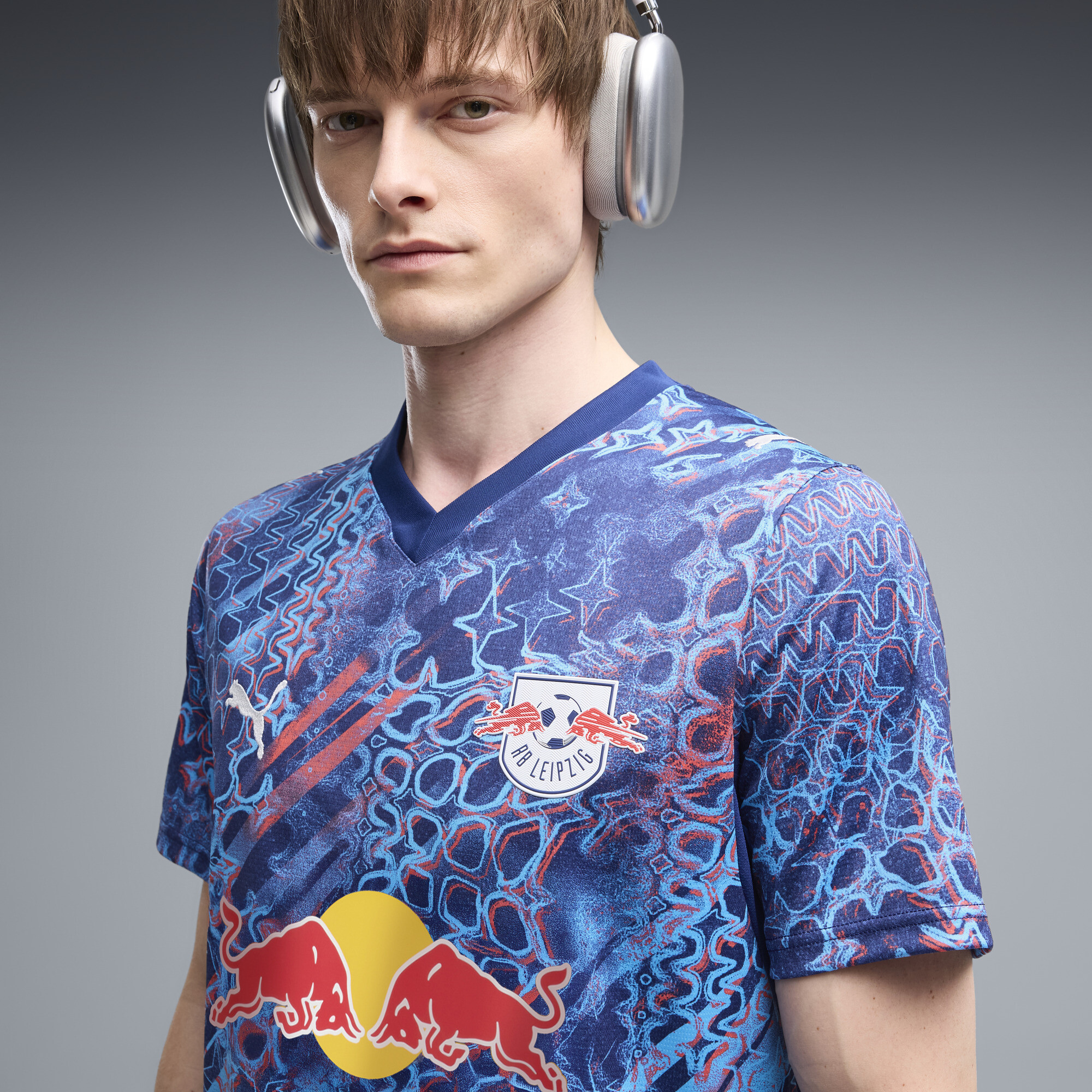 PUMA Męska trzecia koszulka RB Leipzig 26/27, Odzież, Niebieski, XXL