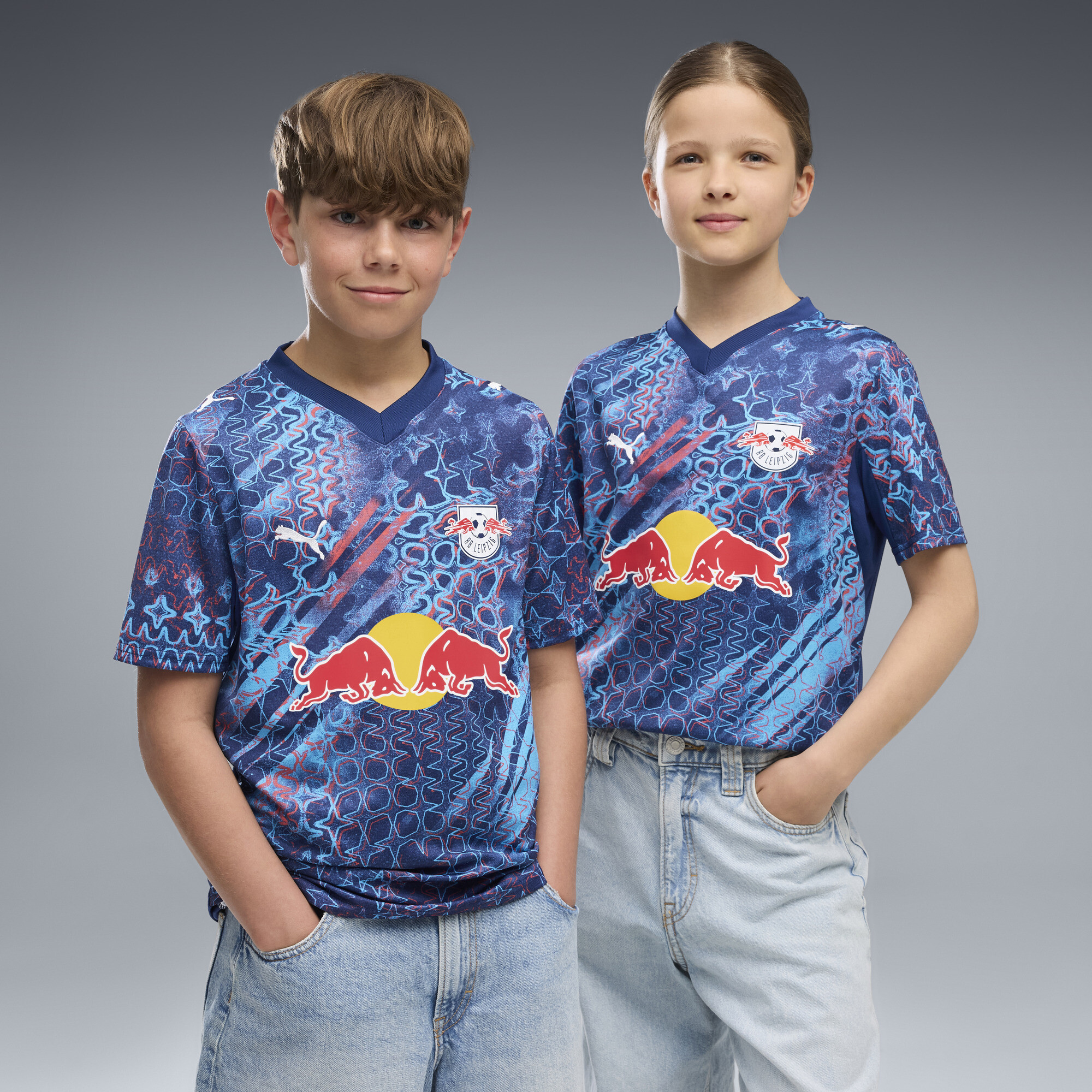 PUMA Młodzieżowa trzecia koszulka RB Leipzig 26/27, Odzież, Niebieski, 13-14Y