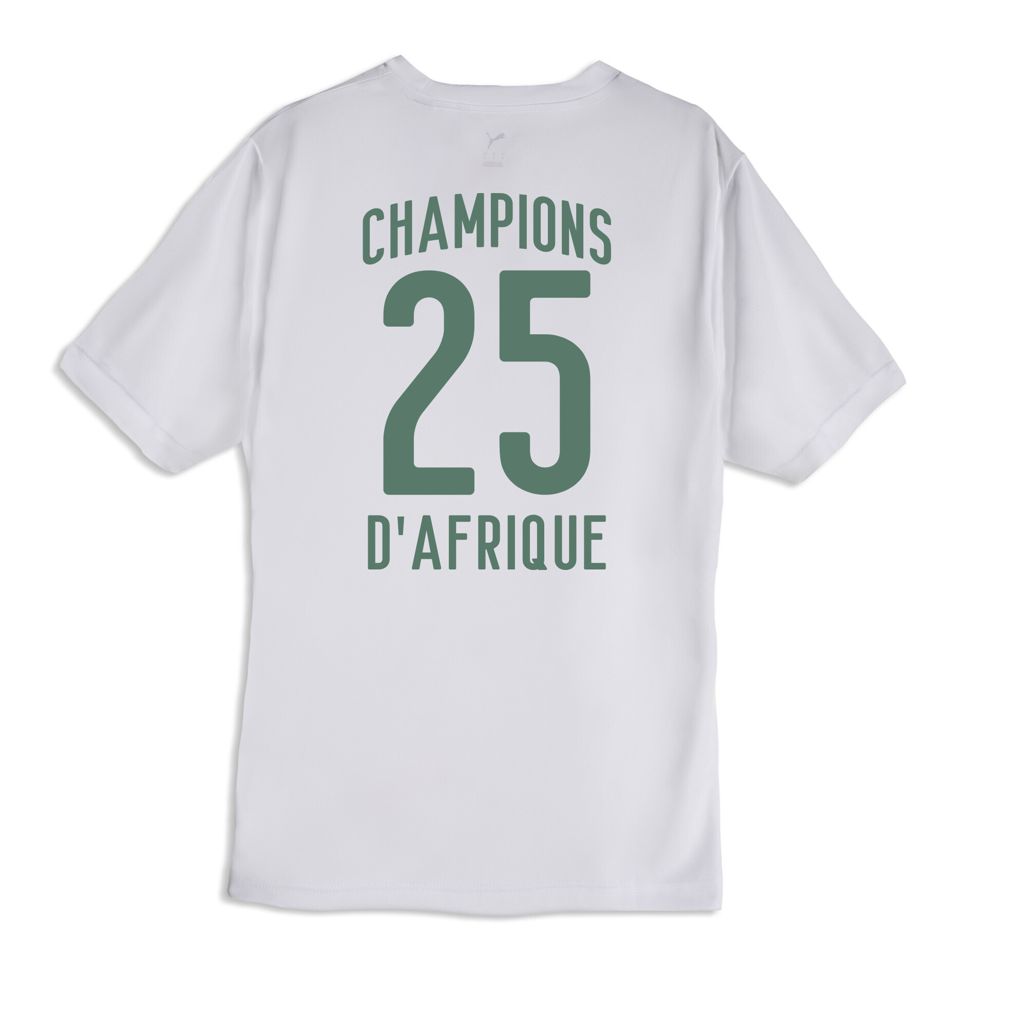 PUMA Senegal 2025 kampioens-T-shirt voor Heren, Groen/Wit, Maat XS thumbnail 3