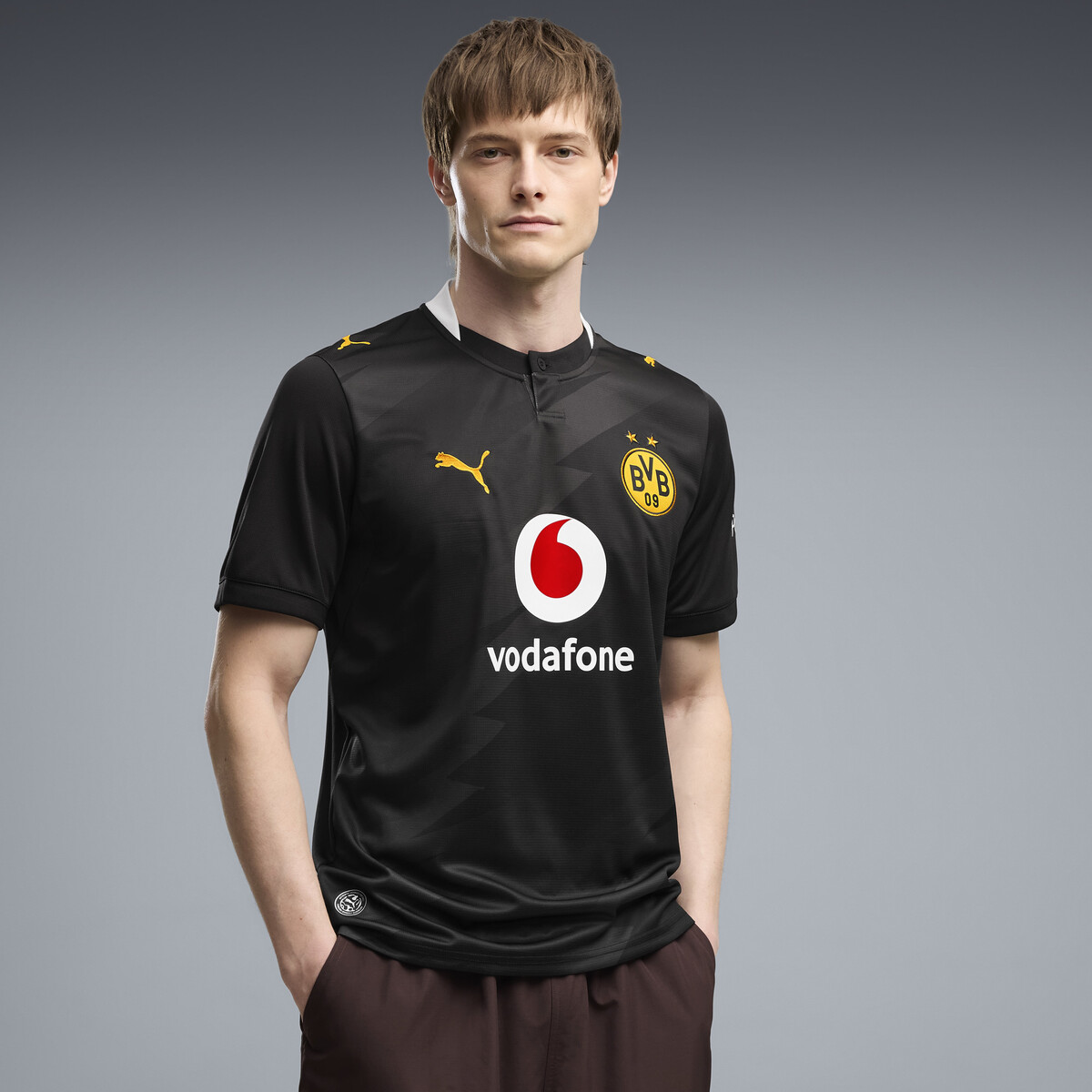 Borussia Dortmund 26/27 Away Jersey Men in Black/Flat Dark Gray by PUMA, XS
