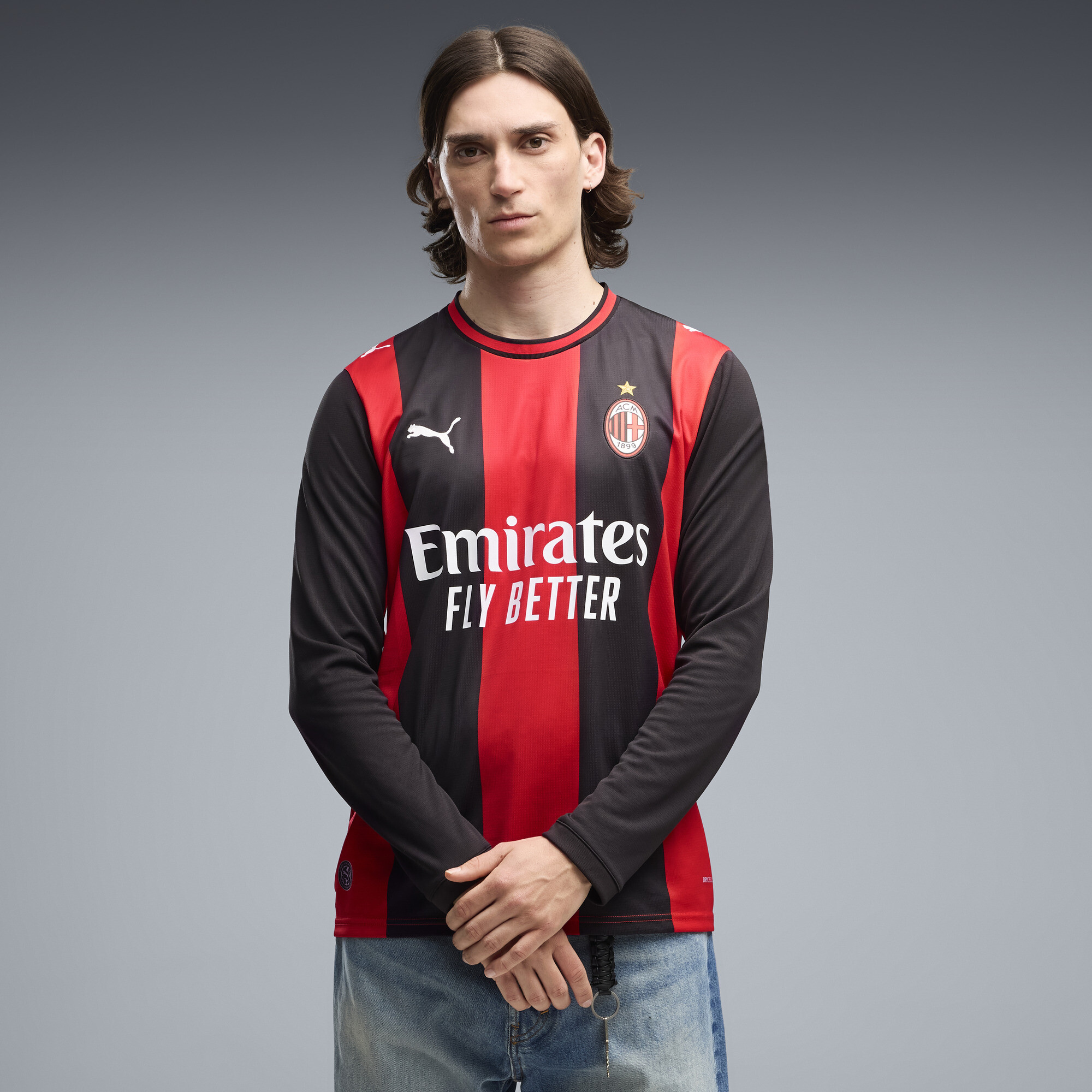 PUMA Maillot à manches longues Home 2627 AC Milan Homme Vêtements