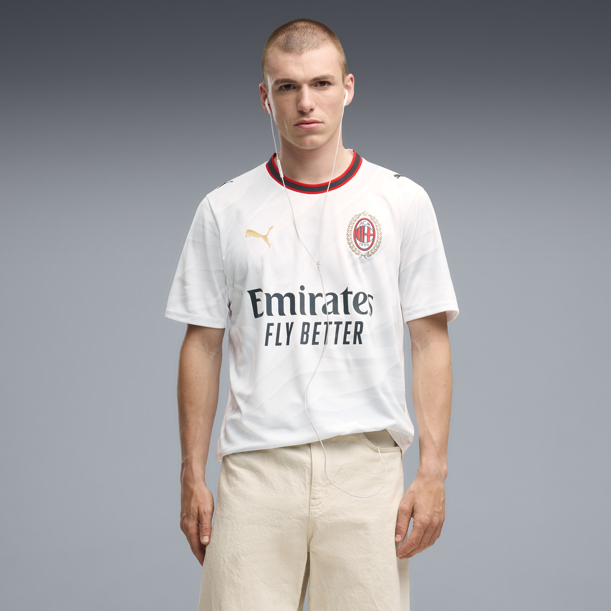 PUMA Męska koszulka wyjazdowa AC Milan 26/27, Odzież, Biały, XXL