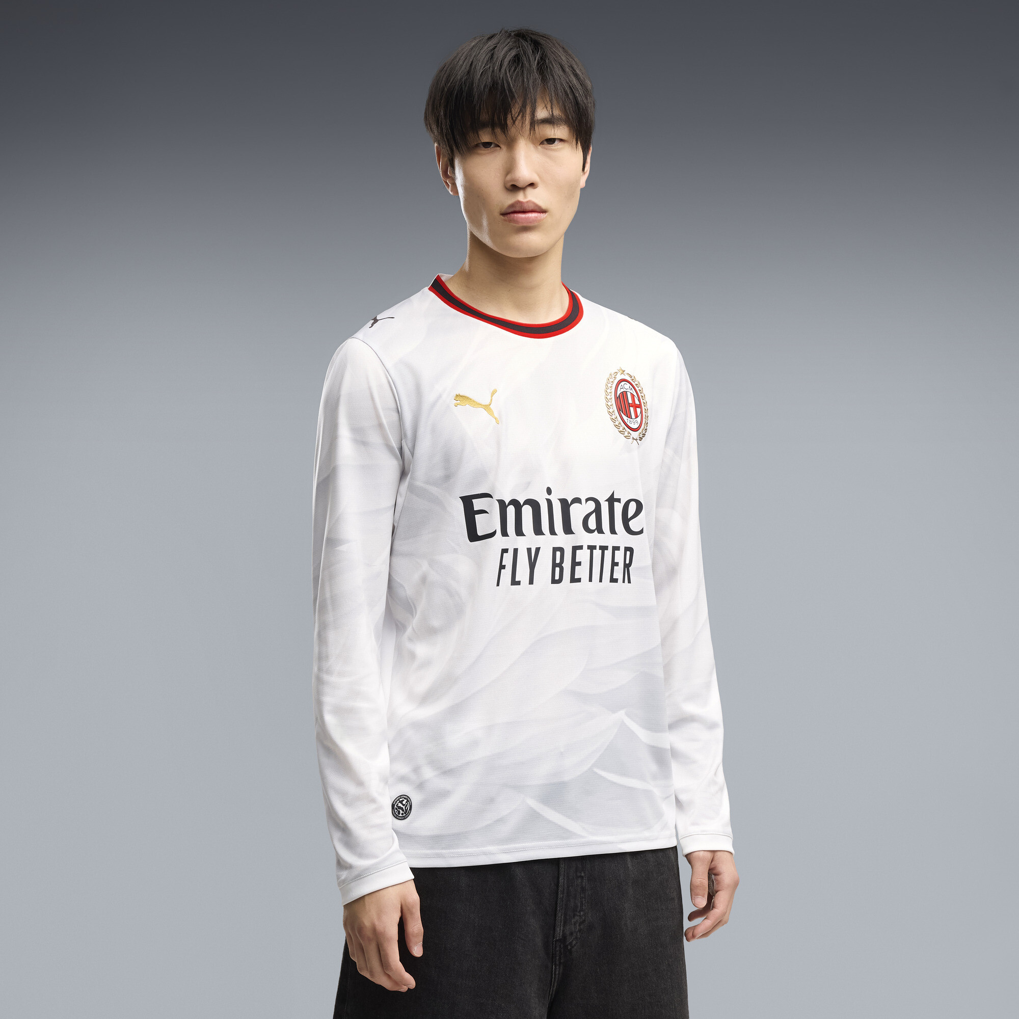 PUMA AC Milan 26/27 Langarm-Auswärtstrikot Herren, Accessoires, Weiß, XXL