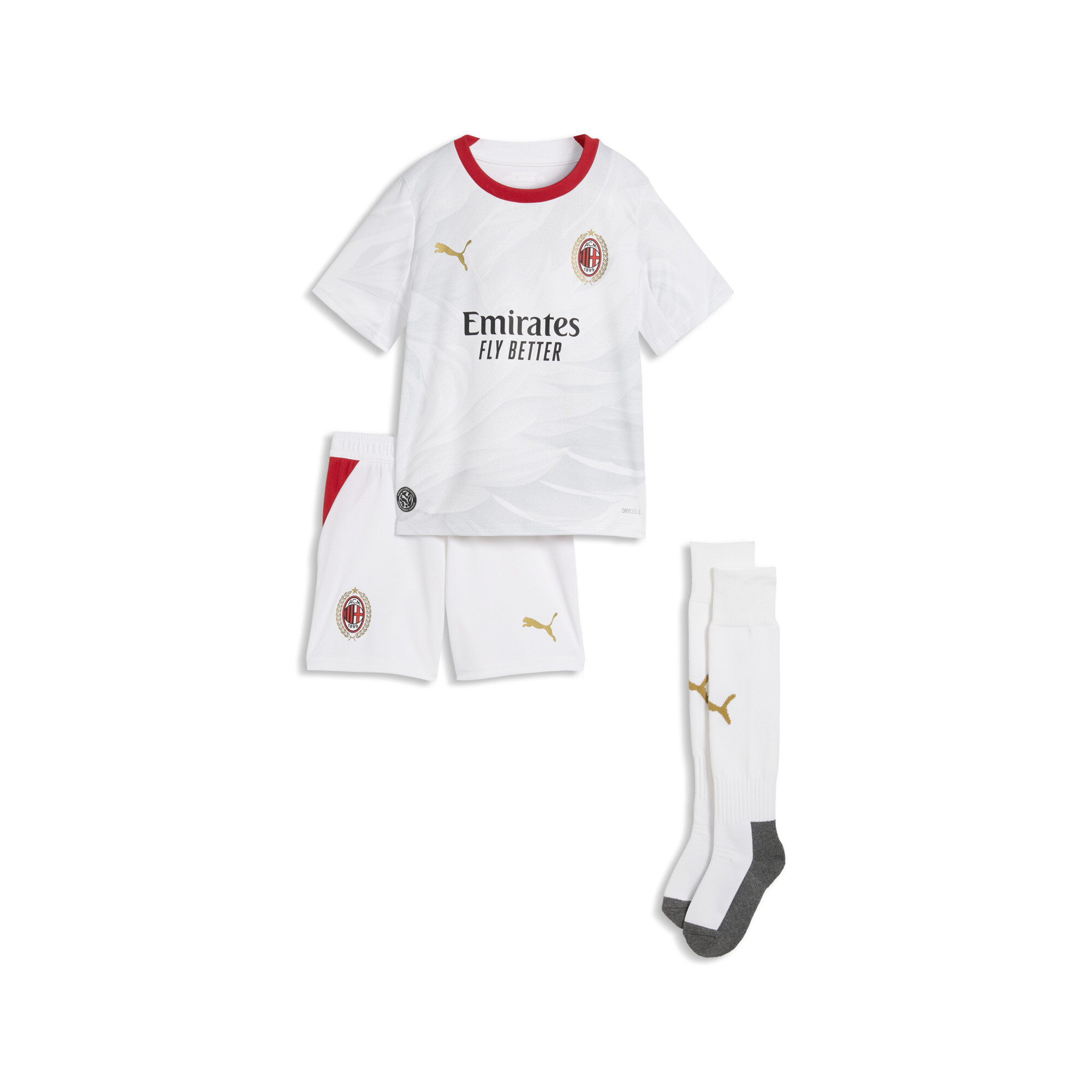 PUMA Minikit AC Milan 2.ª equipación 26/27 para niños, Accesoiros, Blanco, 2-3Y