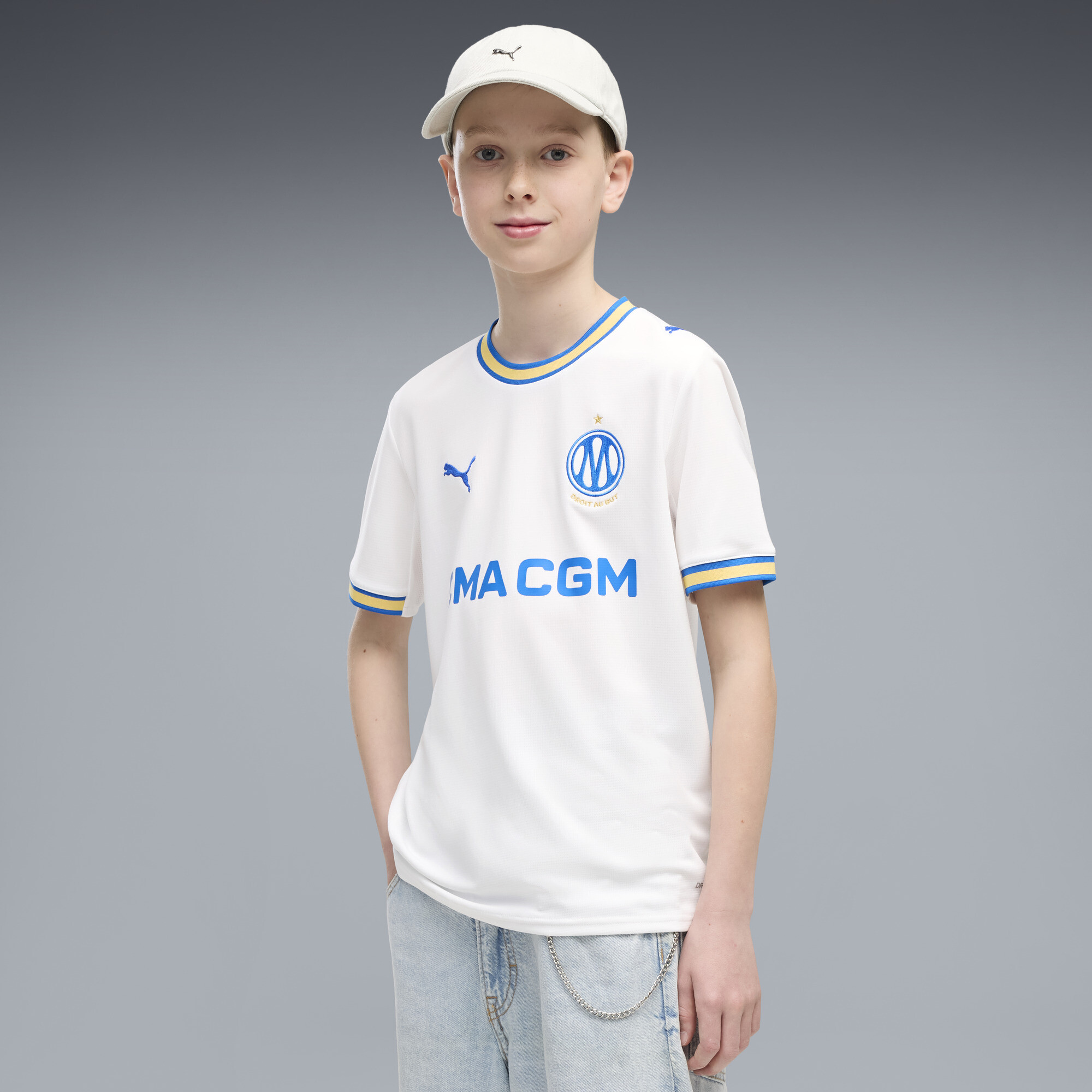 PUMA Maillot Home Olympique de Marseille Enfant et Adolescent Vêtements 9 10Y