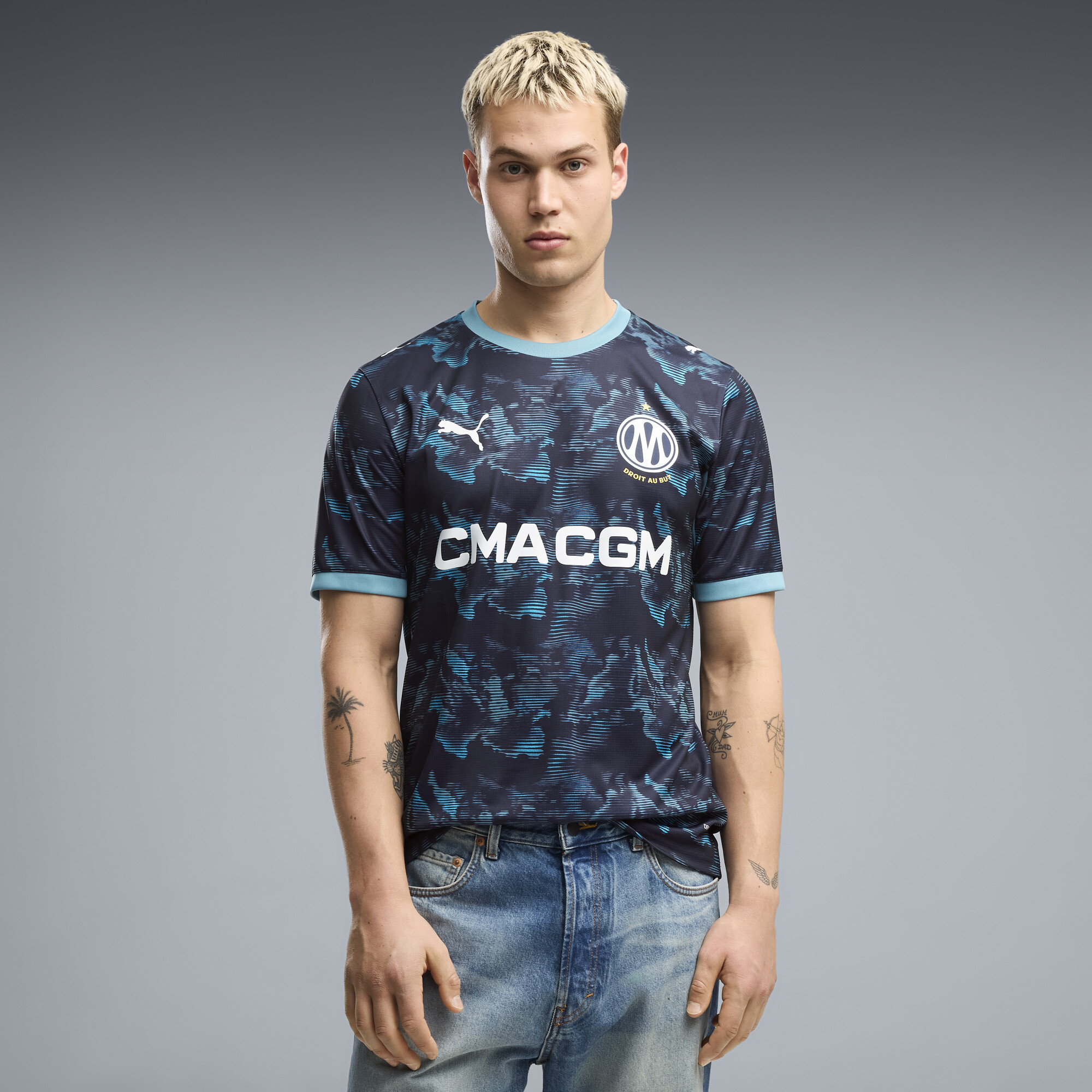 Puma Olympique De Marseille 26/27 Auswärtstrikot Herren, Accessoires, Blau, L