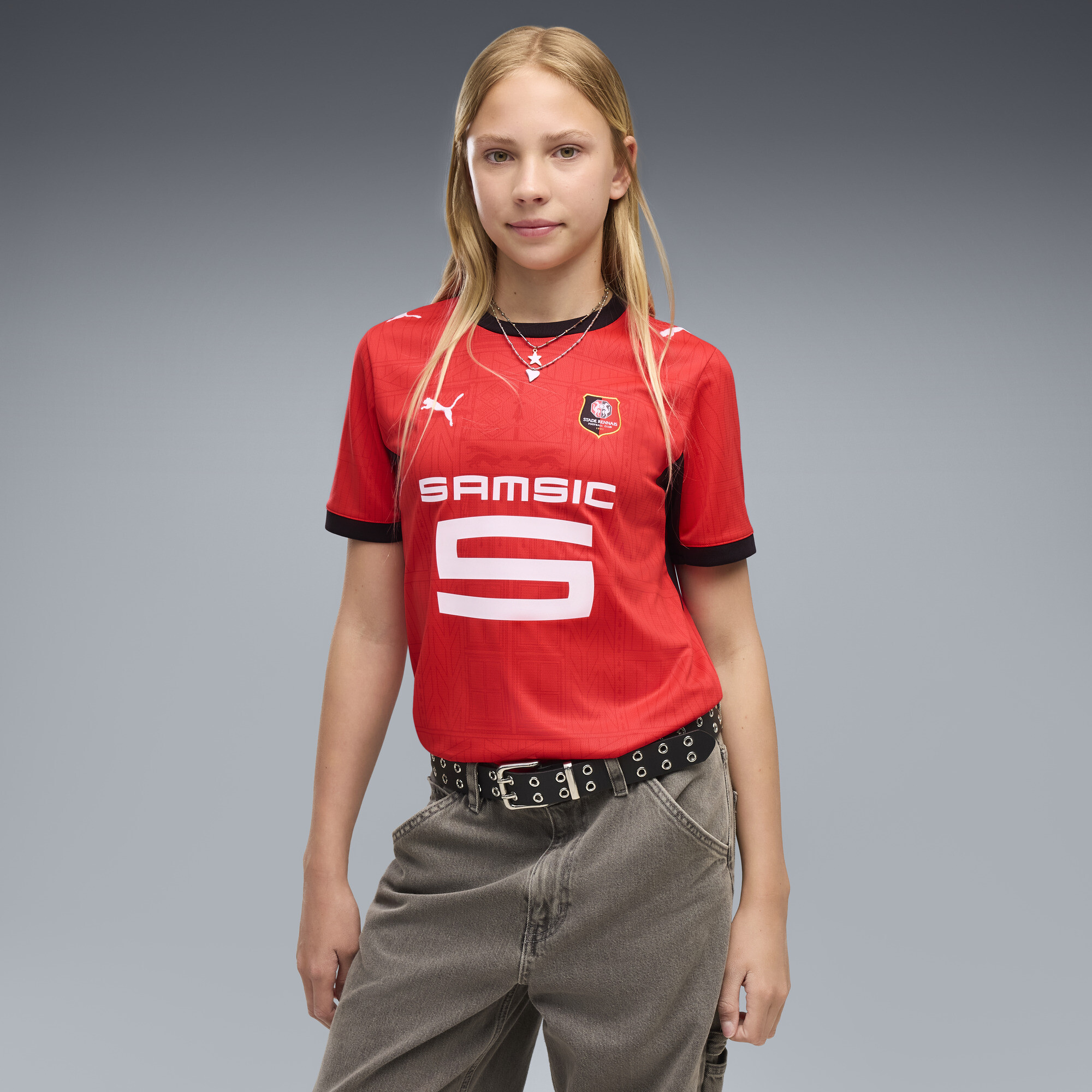 PUMA Maillot Home 2627 Stade Rennais FC Enfant et Adolescent Vêtements 7 8Y