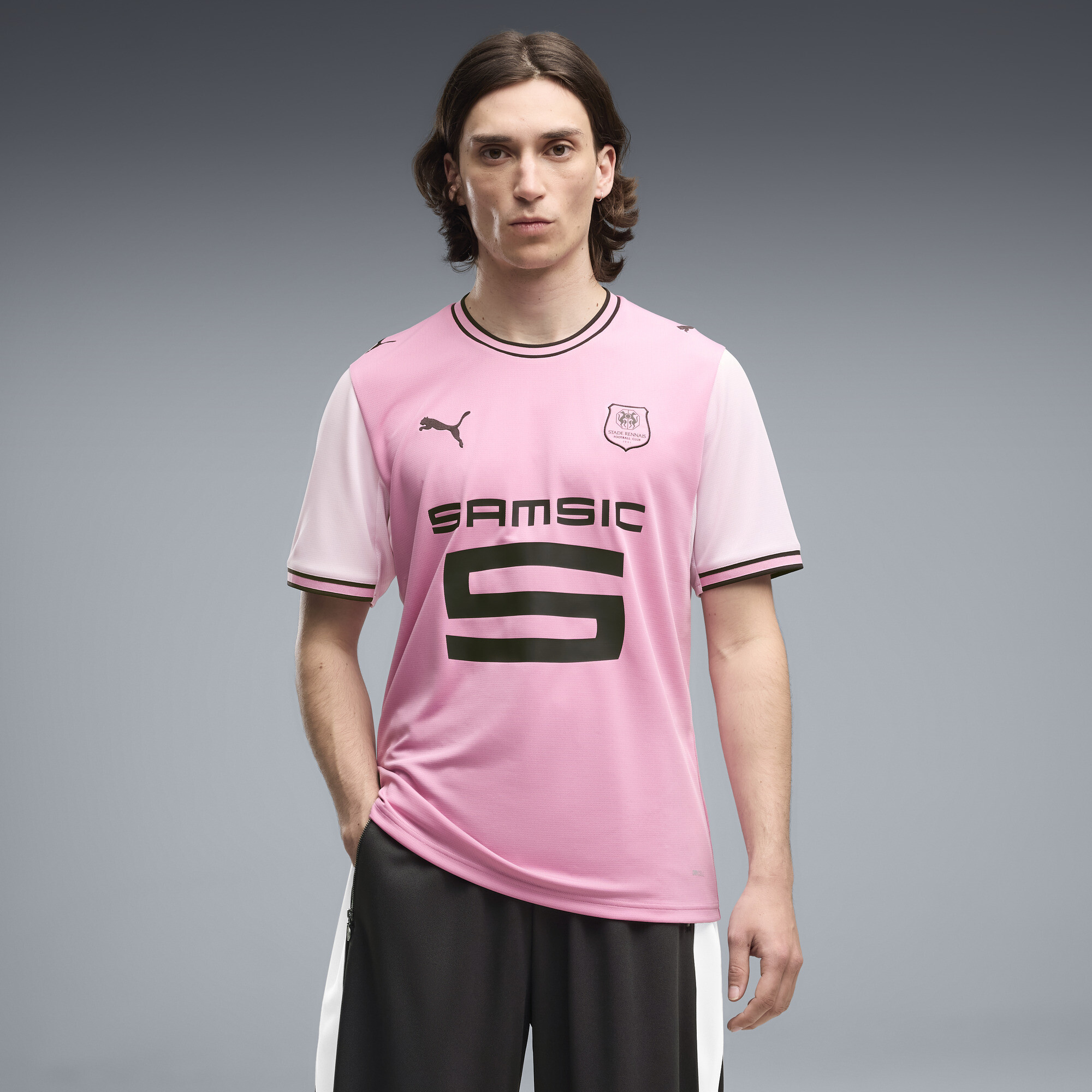 PUMA Stade Rennais Ausweichtrikot Herren, Kleidung, Rosa, M