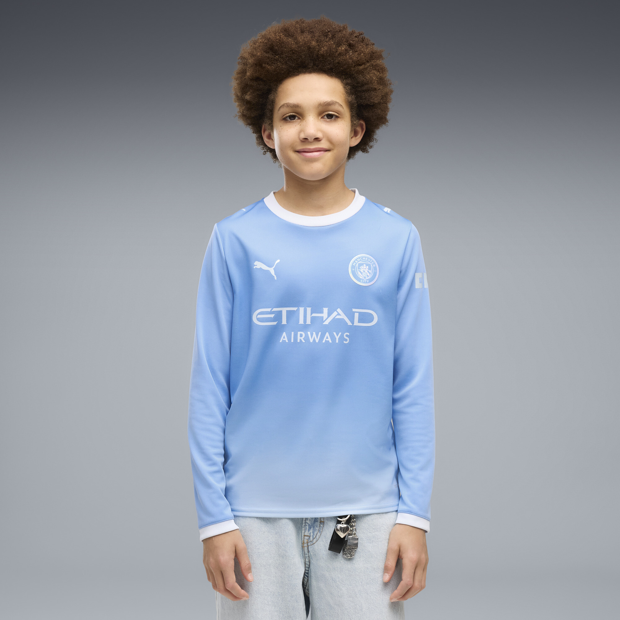 PUMA Maillot à manches longues Home 2627 Manchester City Enfant et Adolescent Vêtements 15 16Y