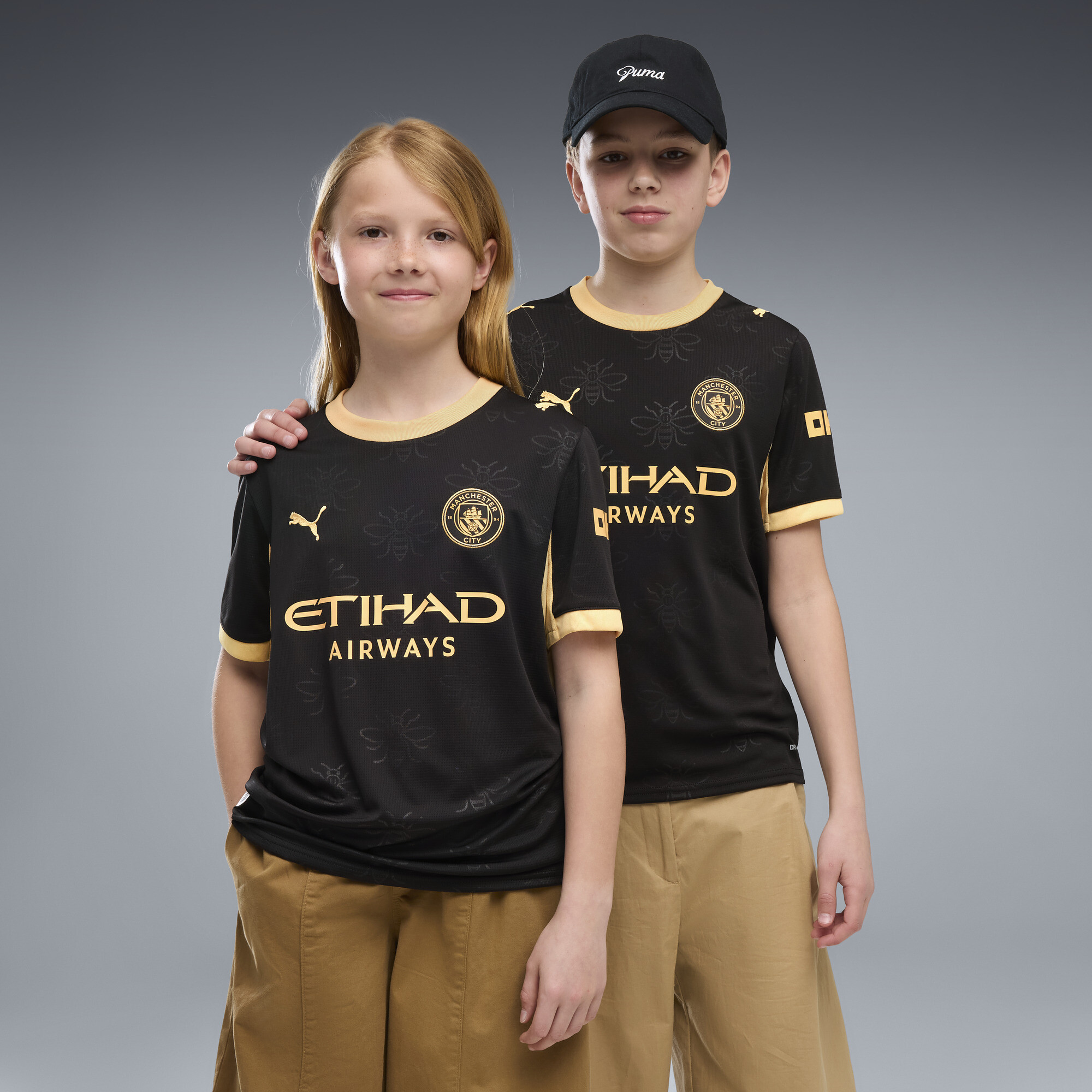 PUMA Maillot Away 2627 Manchester City Enfant et Adolescent Vtements Noir 15-16Y 80$