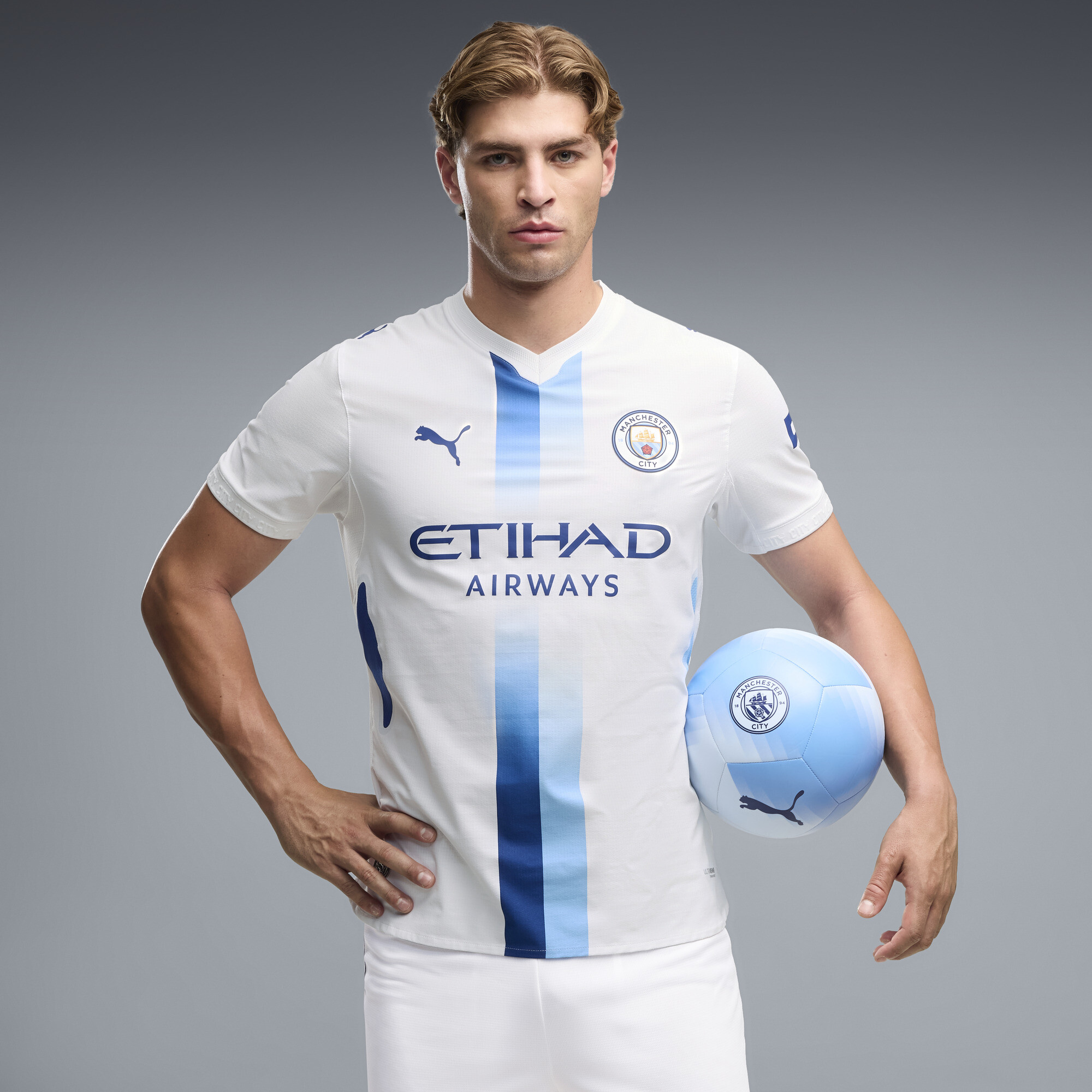 PUMA Męska autentyczna trzecia koszulka Manchester City 26/27, Odzież, Biały, XXL