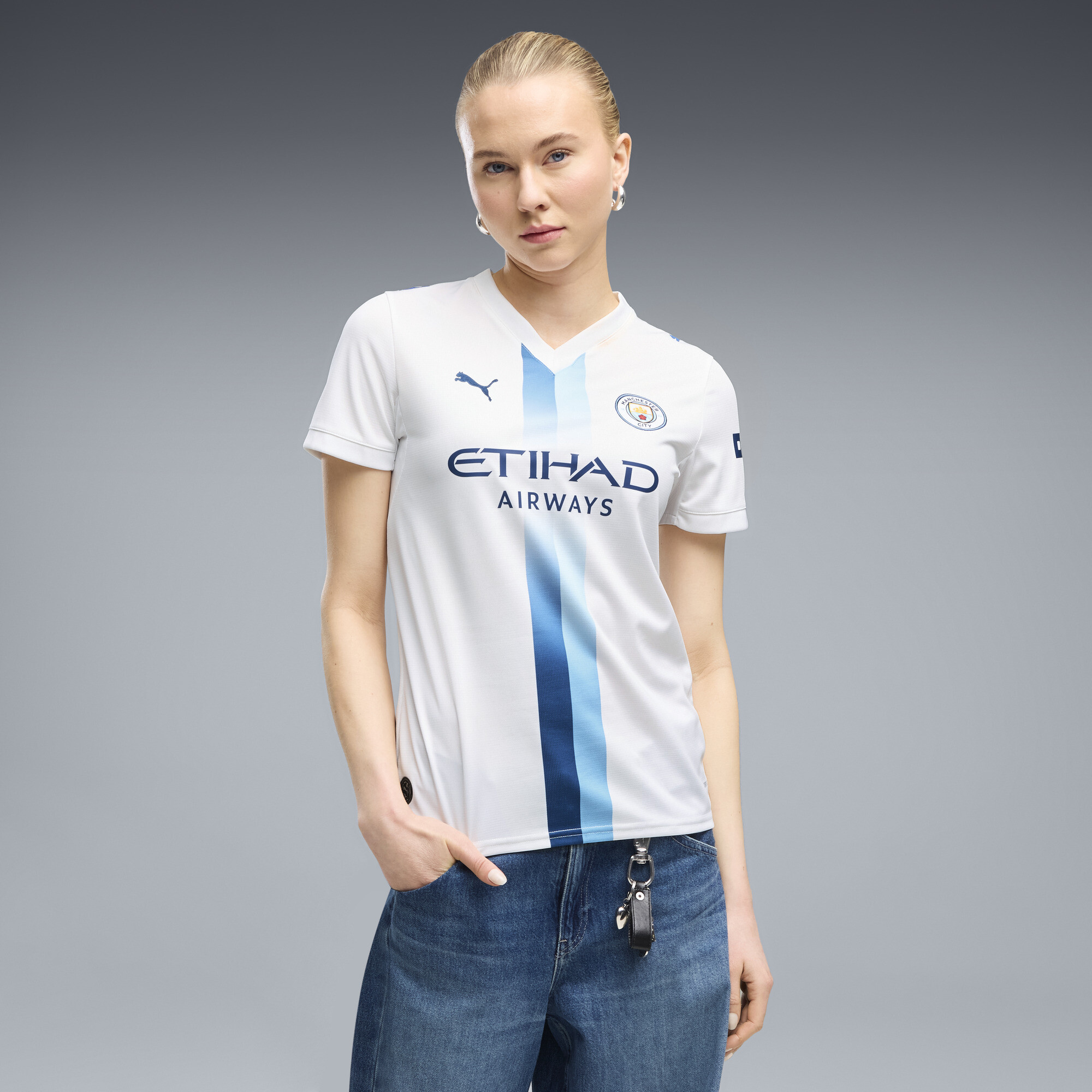 PUMA Manchester City Third Women's Soccer Jersey in White, Size XL