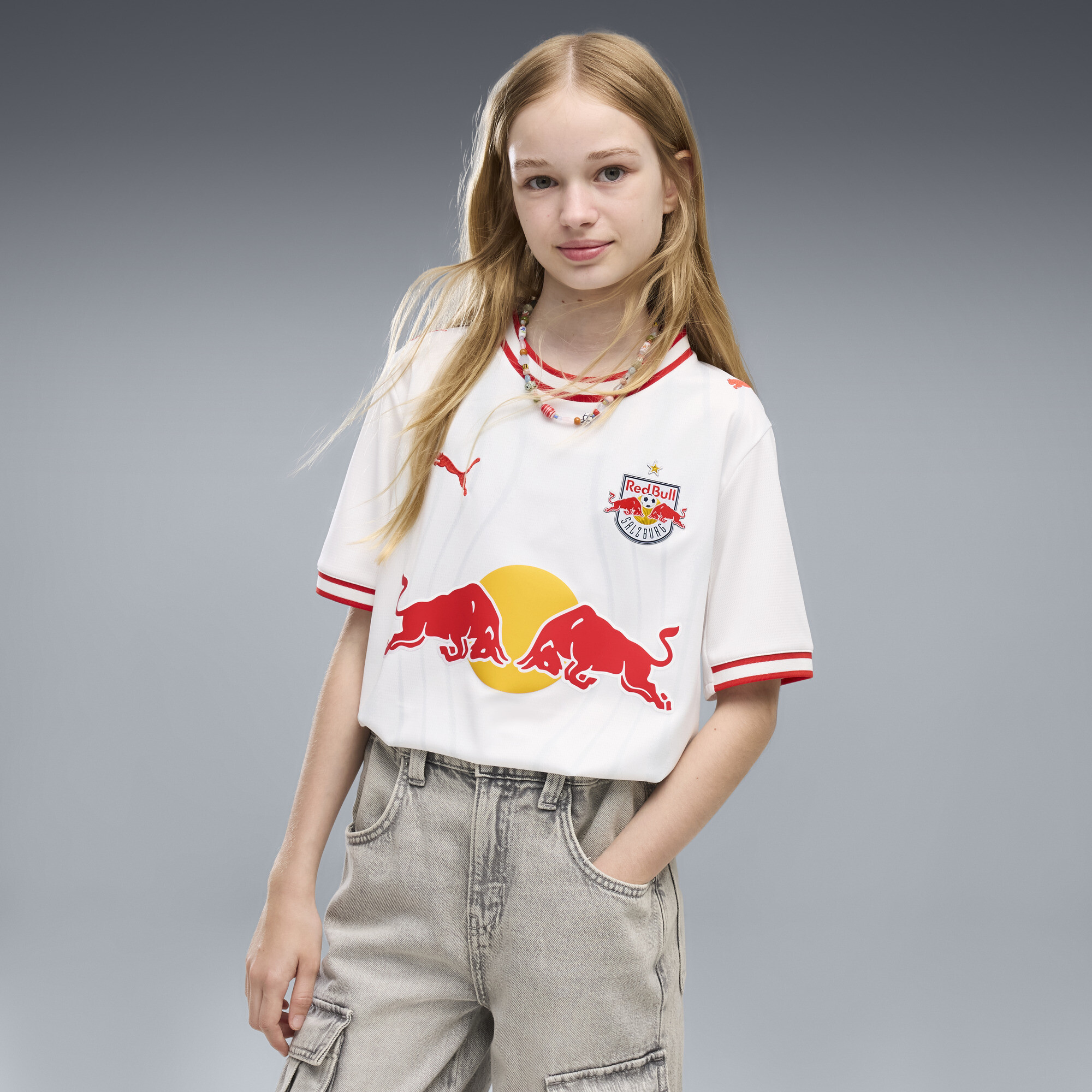 PUMA Maillot Home 2627 FC RB Salzburg Enfant et Adolescent Vtements Blanc 5-6Y 80 €