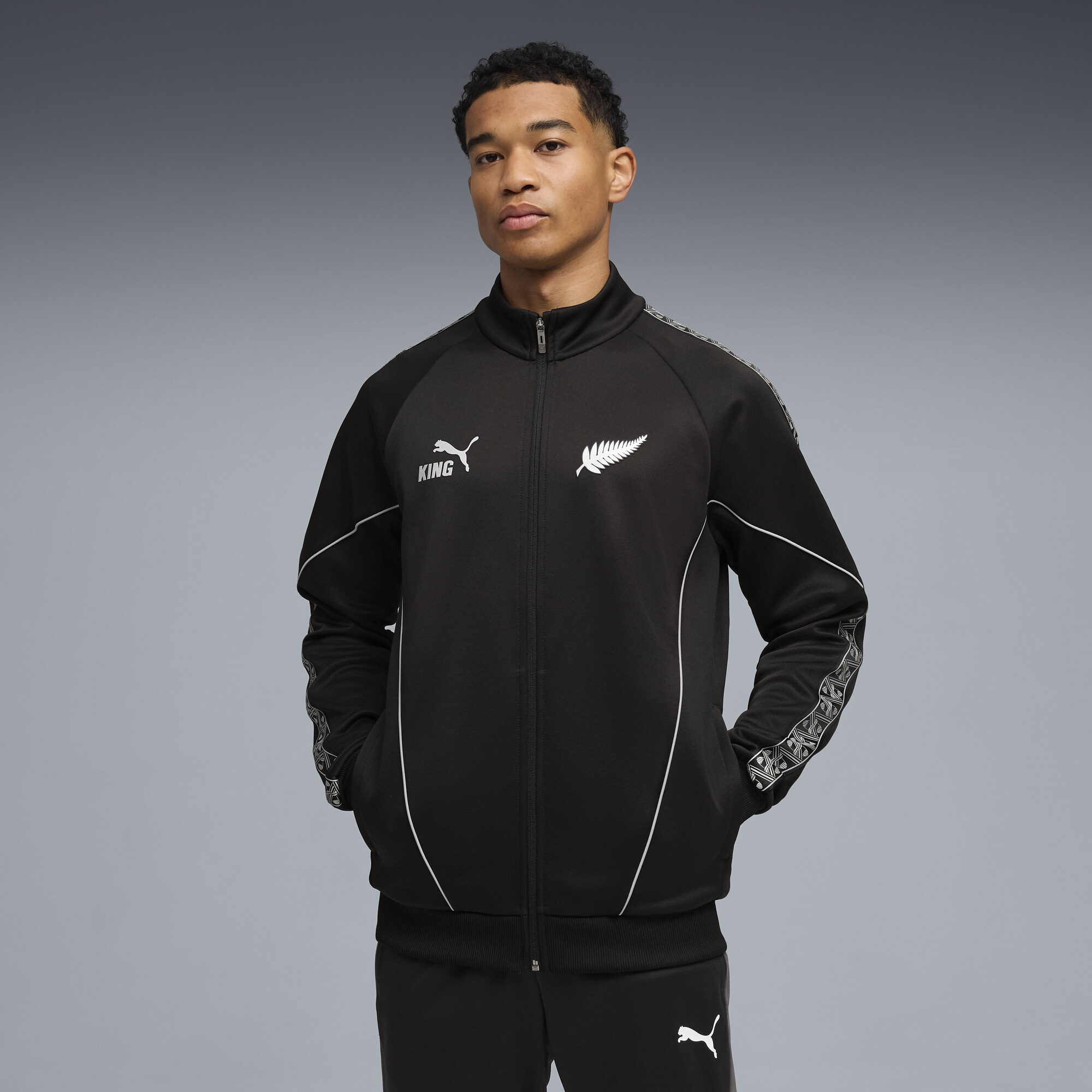 PUMA New Zealand KING Anthem Men's Soccer Jacket in Black, Size L