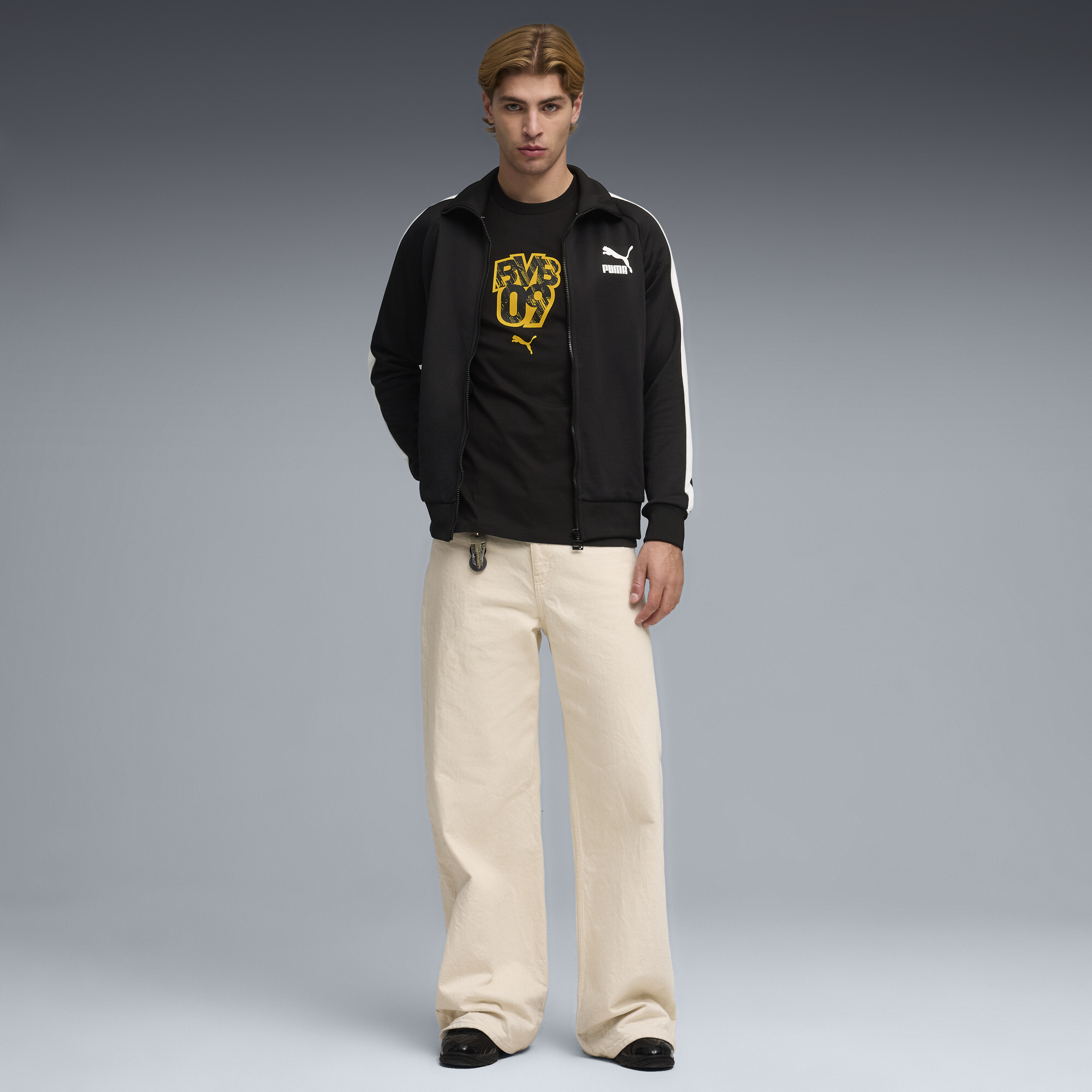 PUMA Borussia Dortmund ftblCulture T-shirt voor Heren, Zwart/Geel, Maat M thumbnail 2