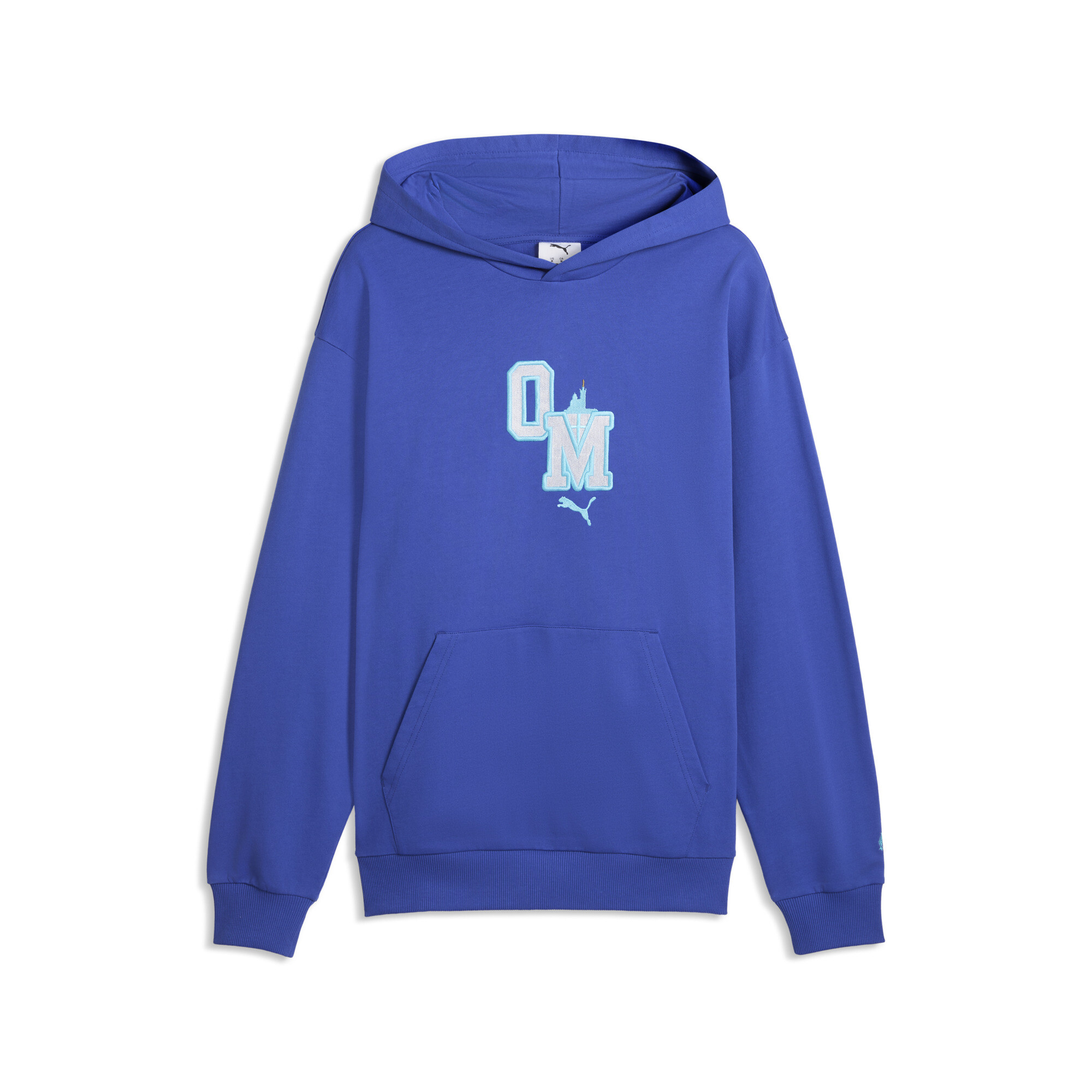PUMA Olympique de Marseille ftblCulture relaxte hoodie voor Heren, Blauw, Maat L