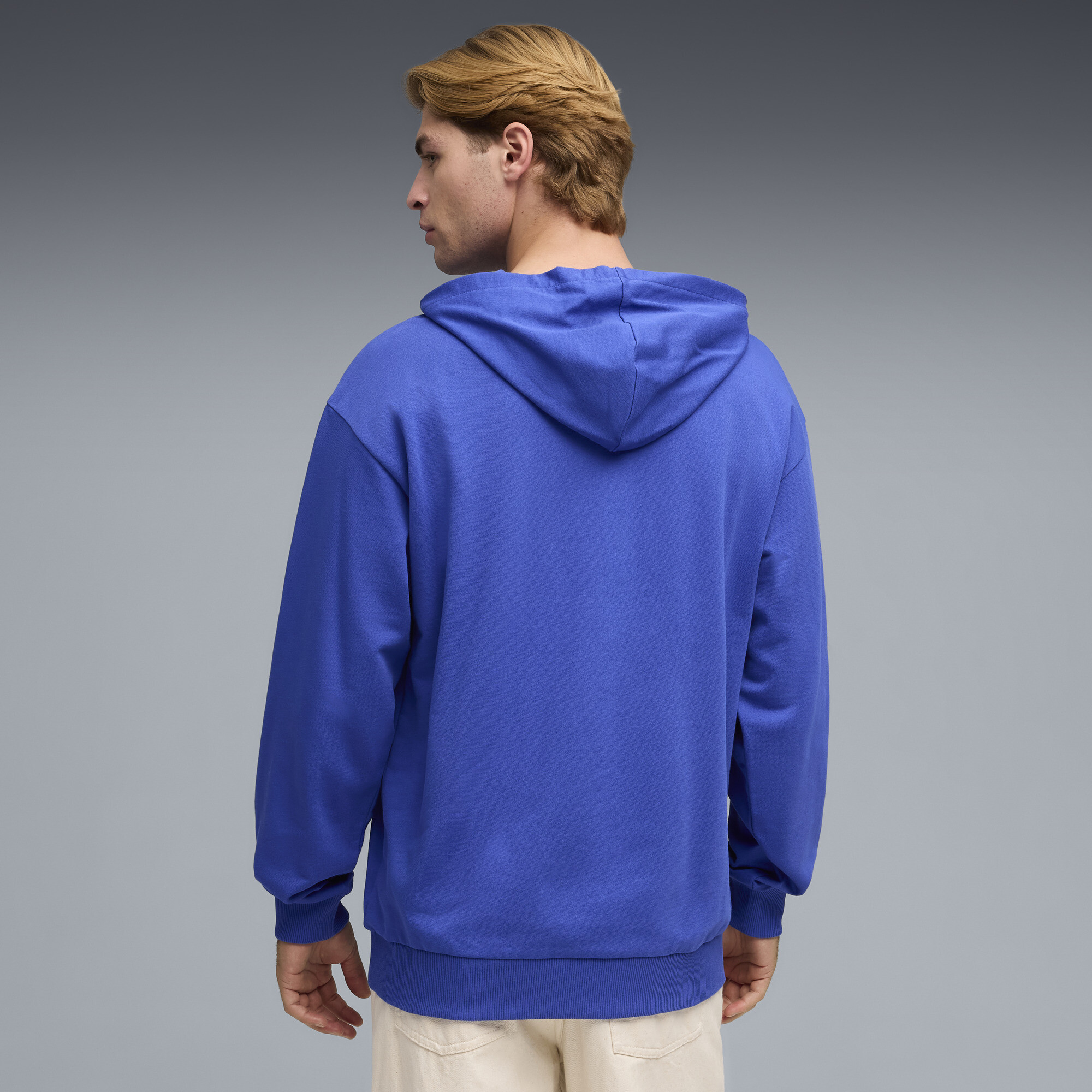 PUMA Olympique de Marseille ftblCulture relaxte hoodie voor Heren, Blauw, Maat L thumbnail 3