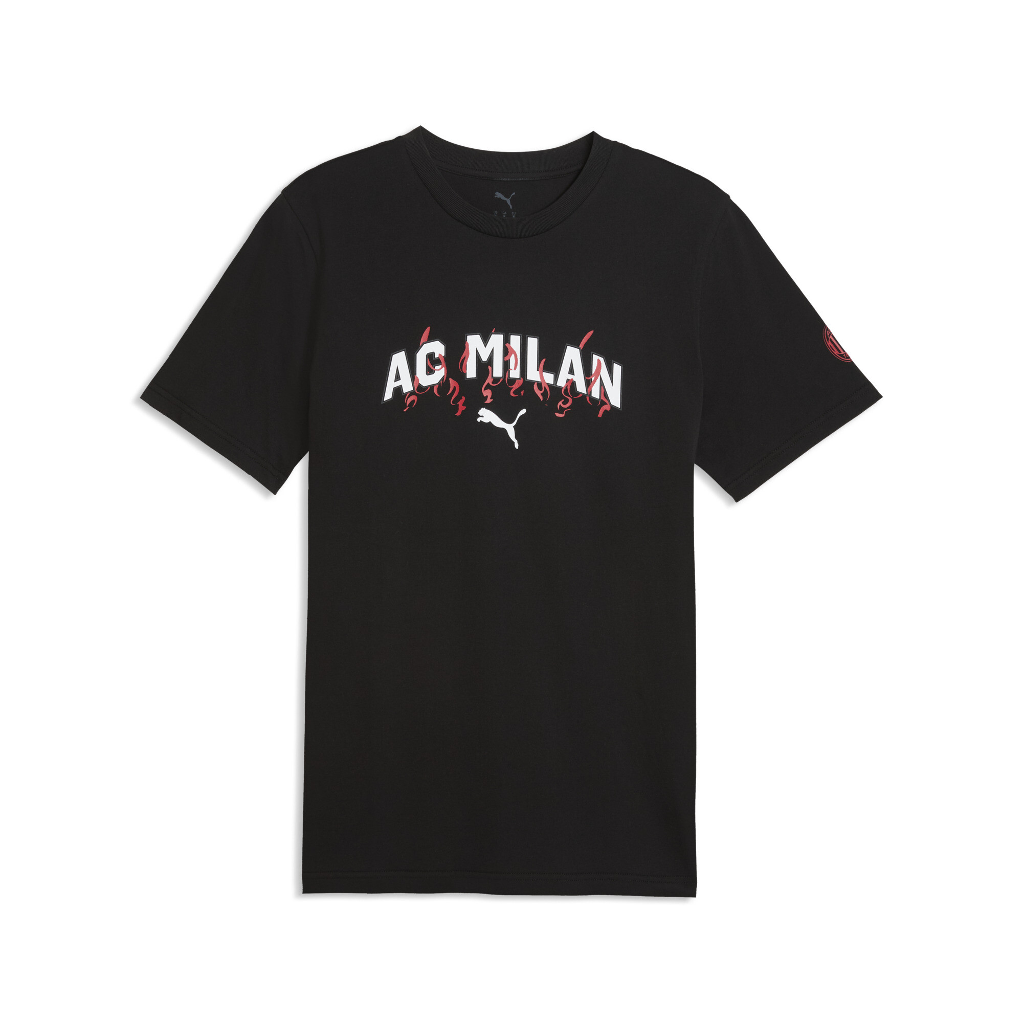 PUMA AC Milan FtblCulture T-shirt voor Heren, Zwart/Wit, Maat M