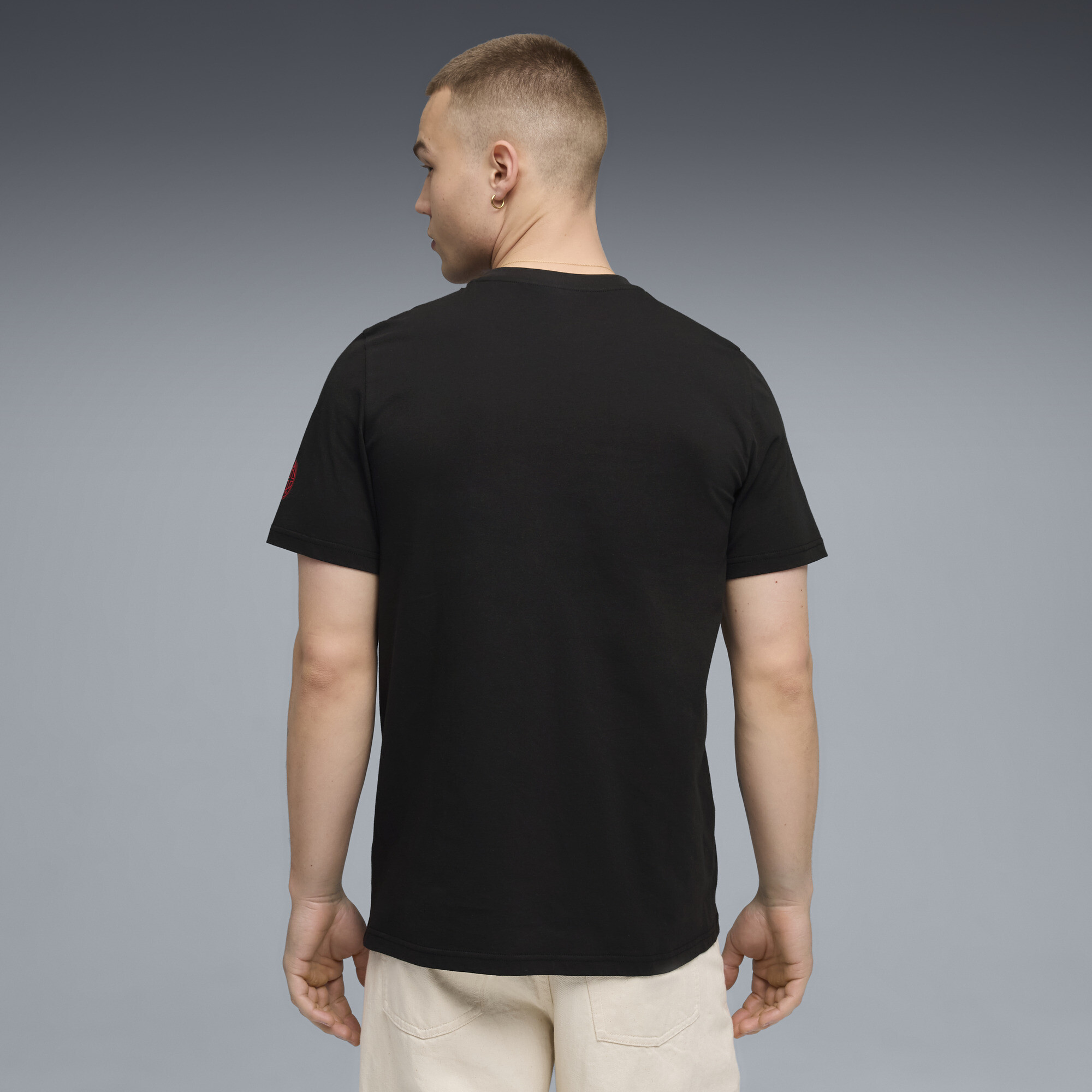 PUMA AC Milan FtblCulture T-shirt voor Heren, Zwart/Wit, Maat M thumbnail 3