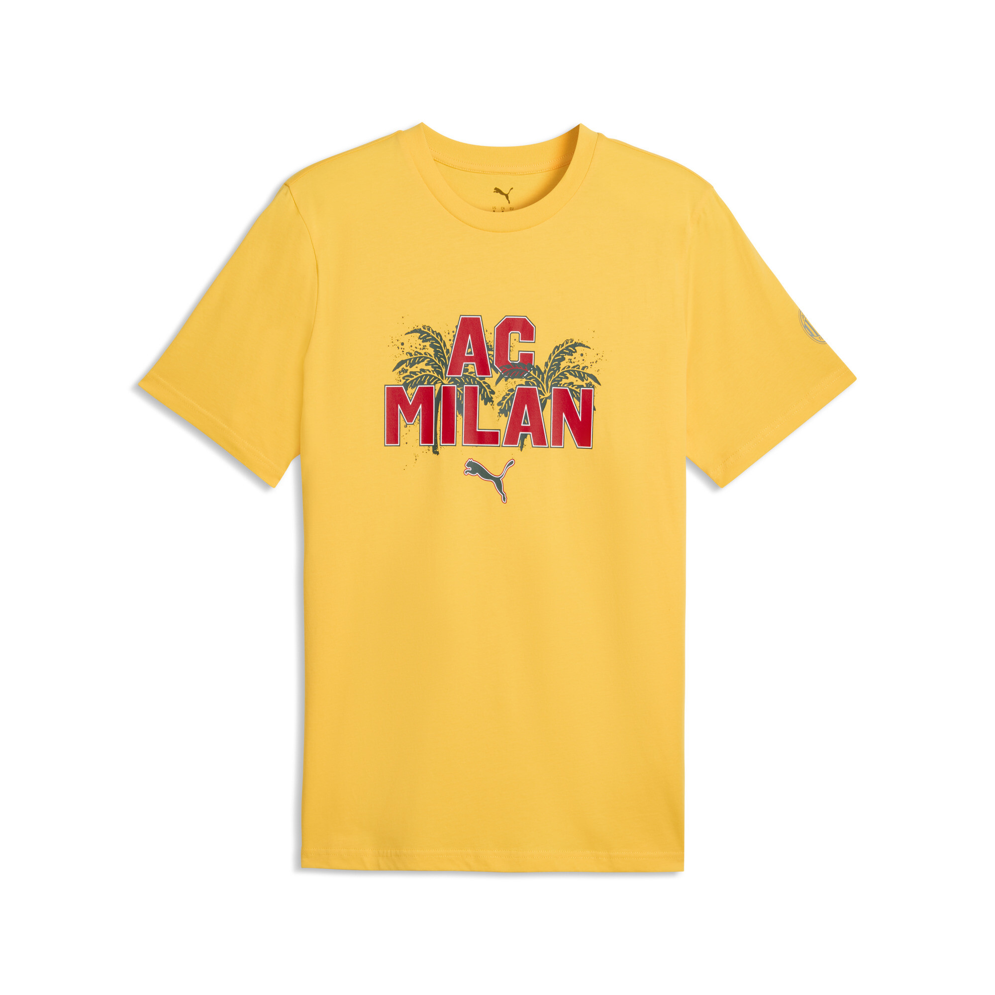 PUMA AC Milan FtblCulture T-shirt voor Heren, Rood/Geel, Maat XL