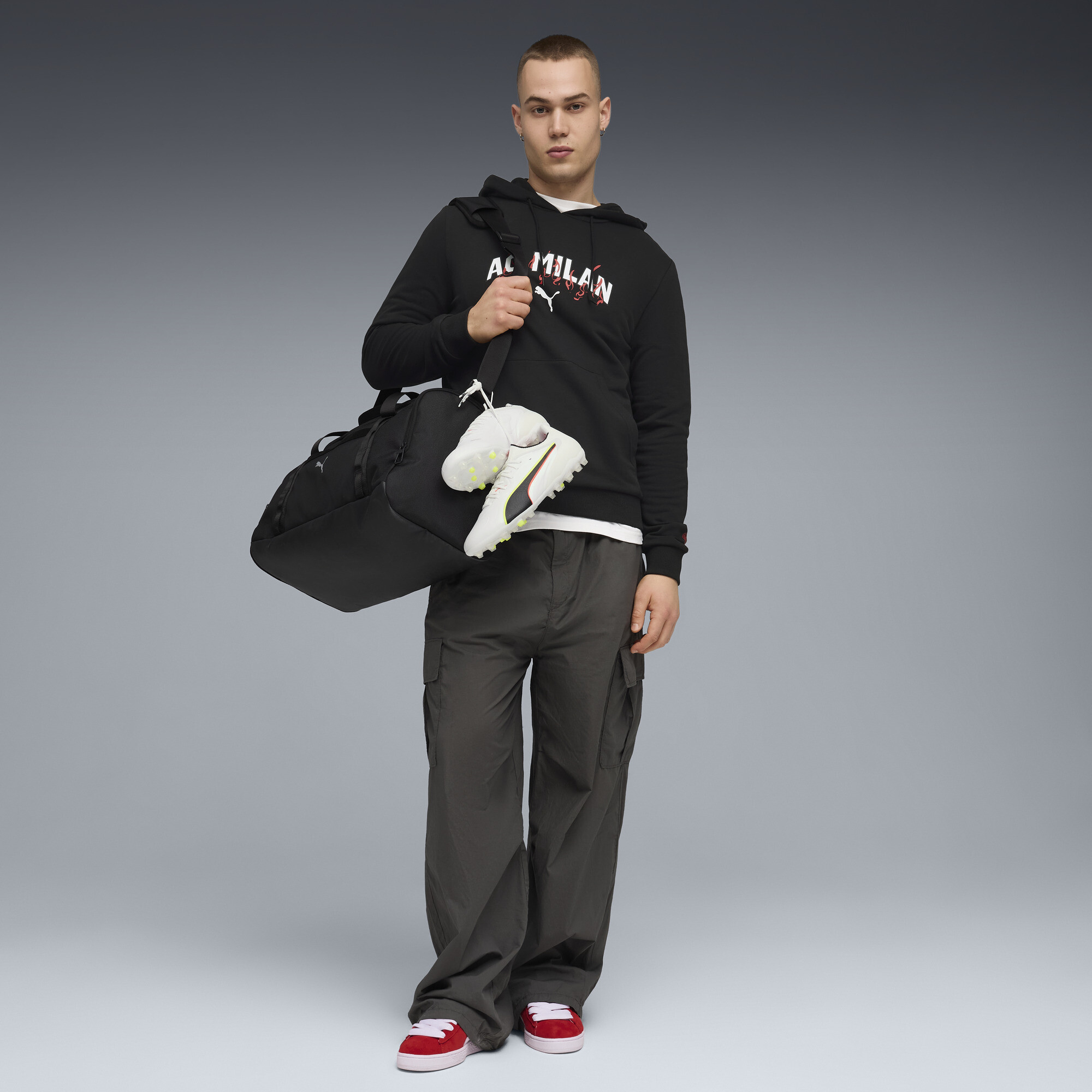 PUMA AC Milan FtblCulture hoodie voor Heren, Zwart/Wit, Maat S thumbnail 2