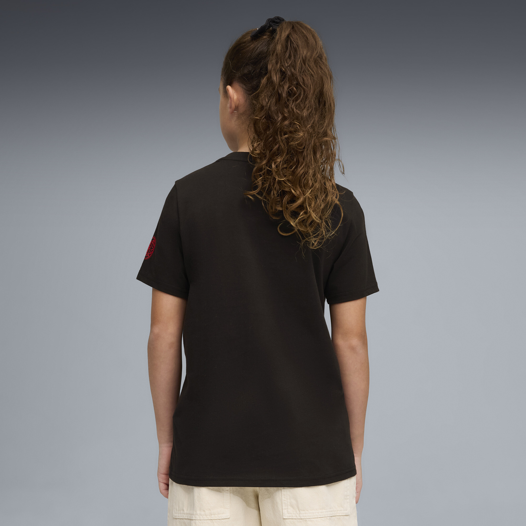 PUMA AC Milan FtblCulture T-shirt, Zwart/Wit, Maat 11-12Y thumbnail 2