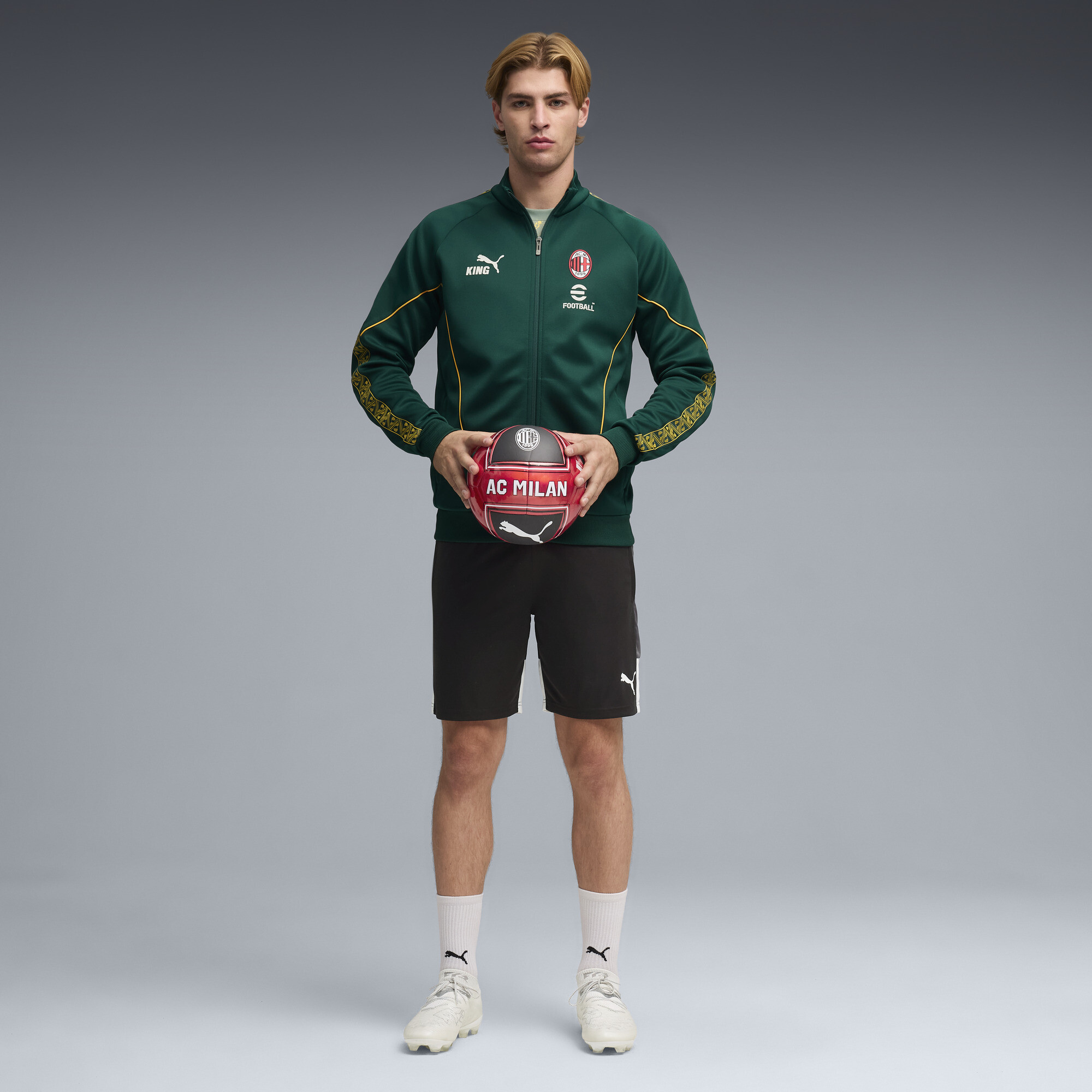 PUMA AC Milan KING Anthem jack voor Heren, Geel, Maat S thumbnail 4