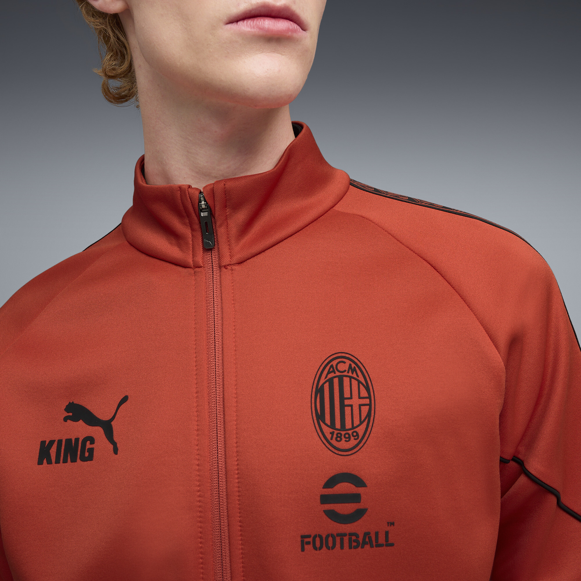 PUMA AC Milan KING Anthem jack voor Heren, Zwart/Rood, Maat 3XL thumbnail 5