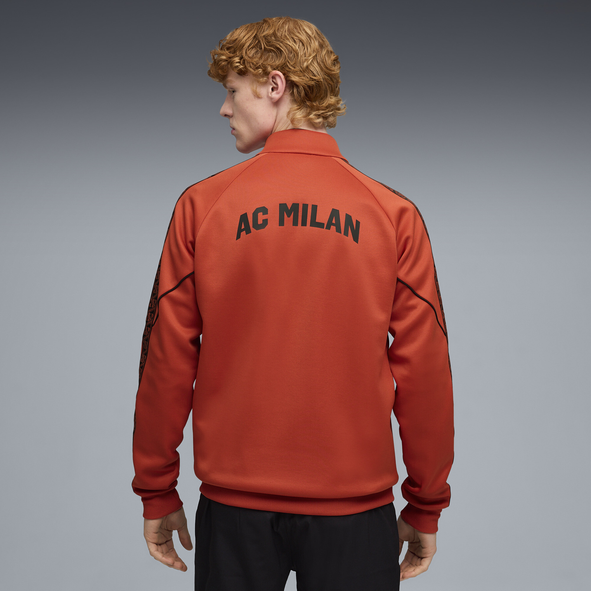 PUMA AC Milan KING Anthem jack voor Heren, Zwart/Rood, Maat 3XL thumbnail 3