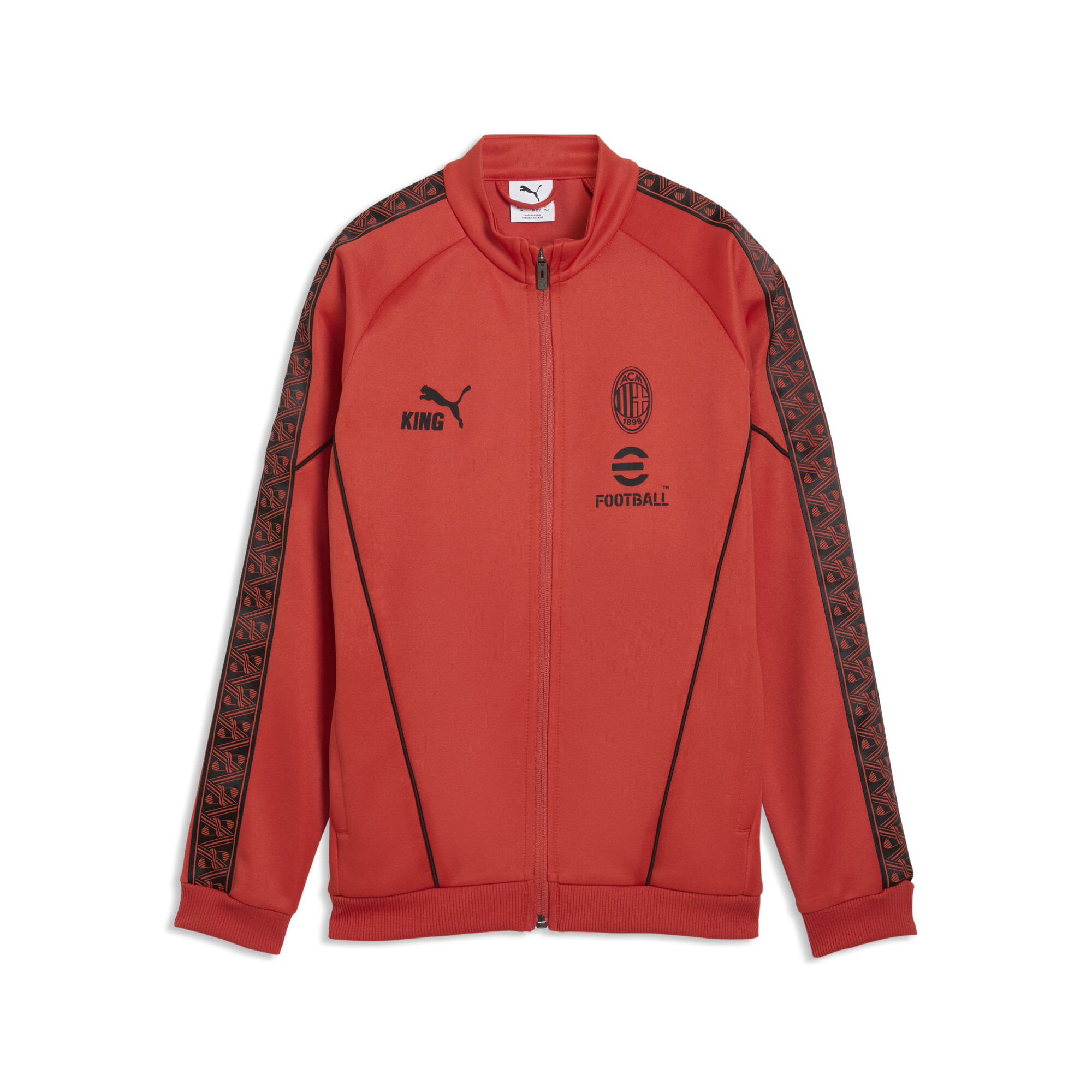 PUMA AC Milan KING Anthem jack, Zwart/Rood, Maat 11-12Y
