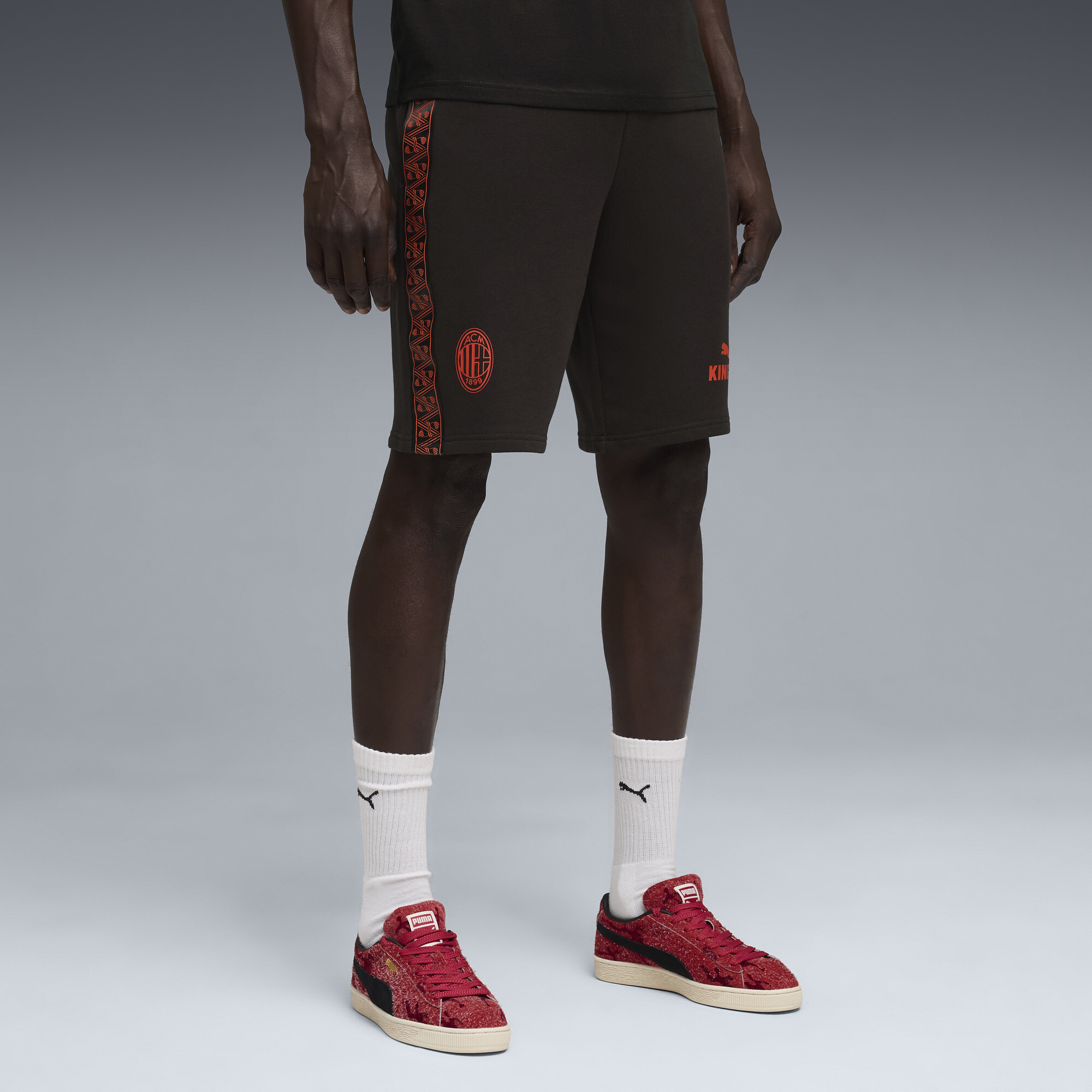 PUMA AC Milan KING short voor Heren, Zwart/Rood, Maat M thumbnail 4