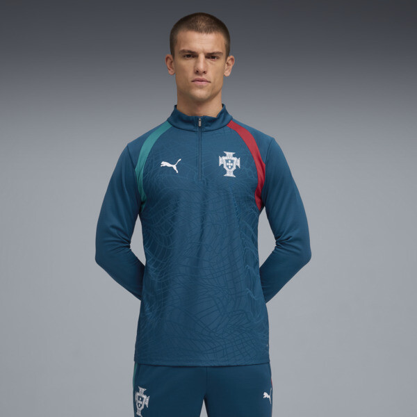 Remera PUMA manga larga de entrenamiento Portugal para Hombre En Ocean Tropic/Silver Mist