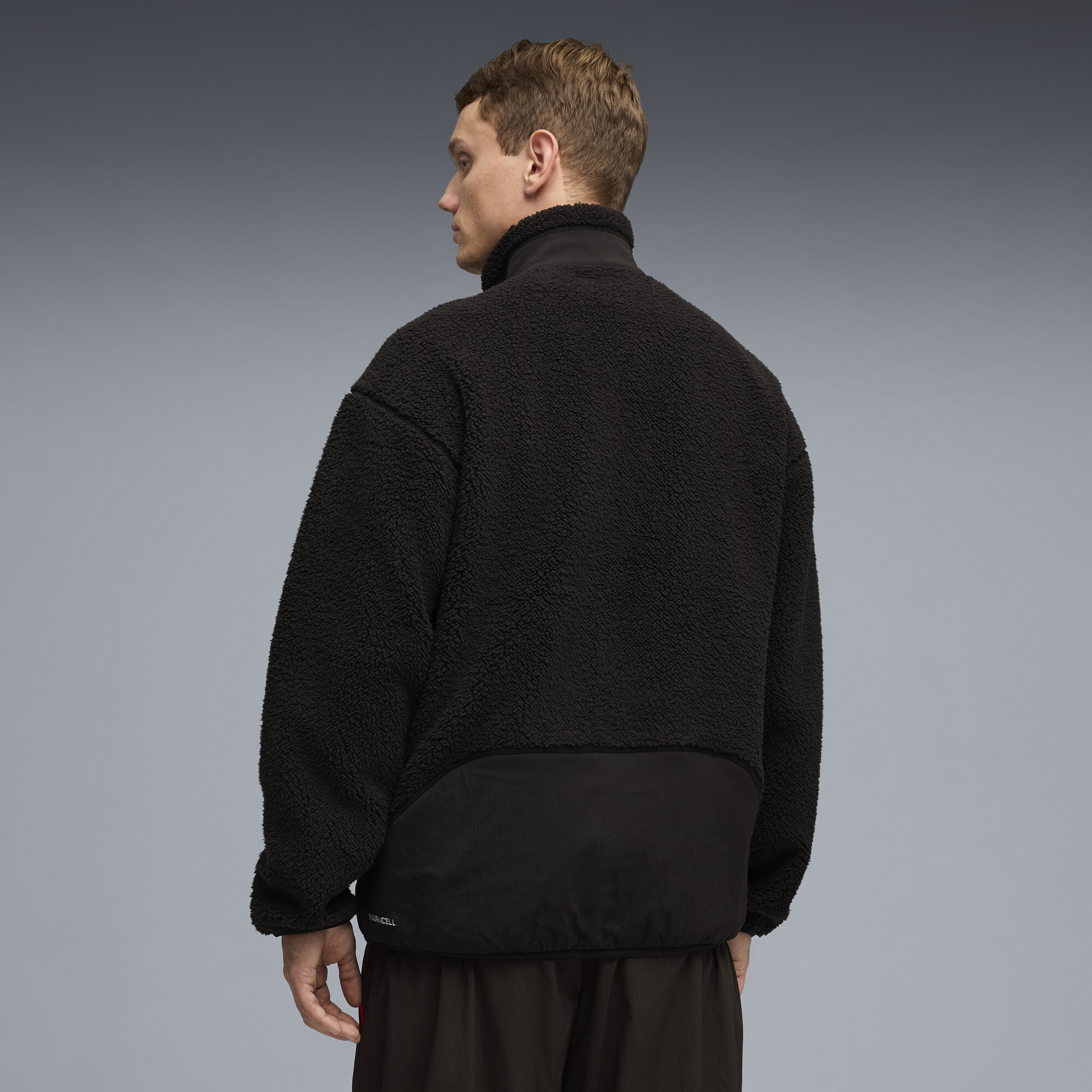 AC Milan PUMATECH Soft Tech sherpajack voor Heren, Zwart, Maat S thumbnail 3