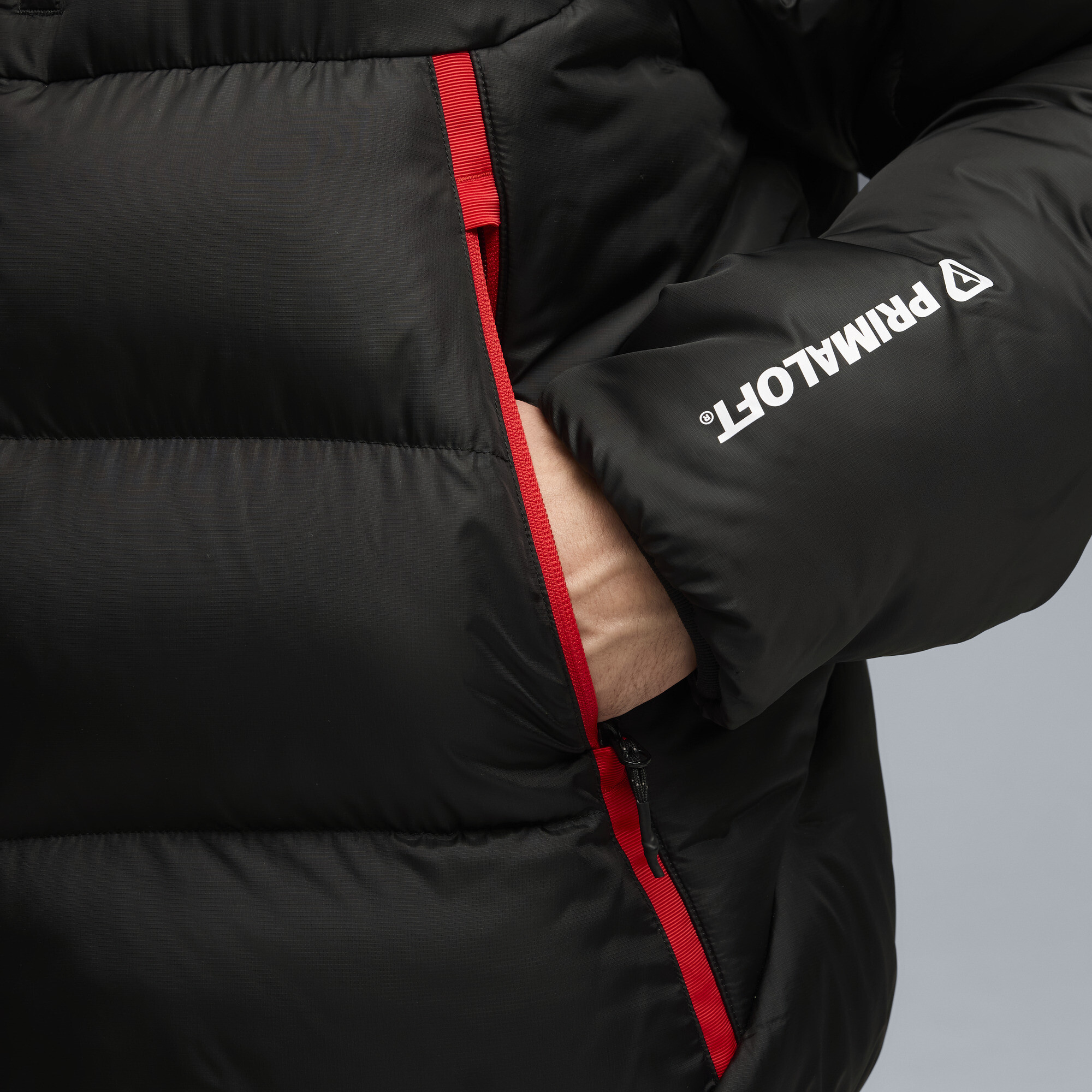 AC Milan PUMATECH PrimaLoftÂ® pufferjack voor Heren, Zwart, Maat XXL thumbnail 4