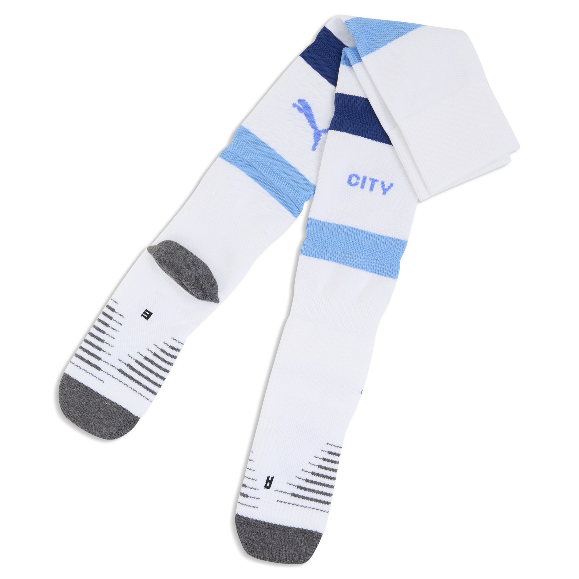 PUMA Manchester City 26/27 Gestreifte Socken Herren, Kleidung, Weiß, 47-49