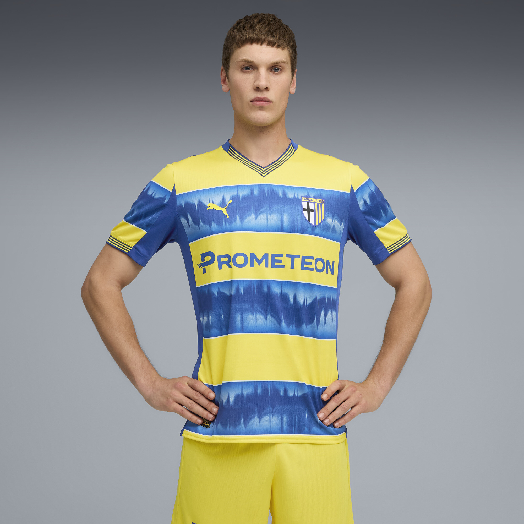 PUMA Parma Calcio uitshirt voor Heren, Blauw/Geel, Maat S thumbnail 4