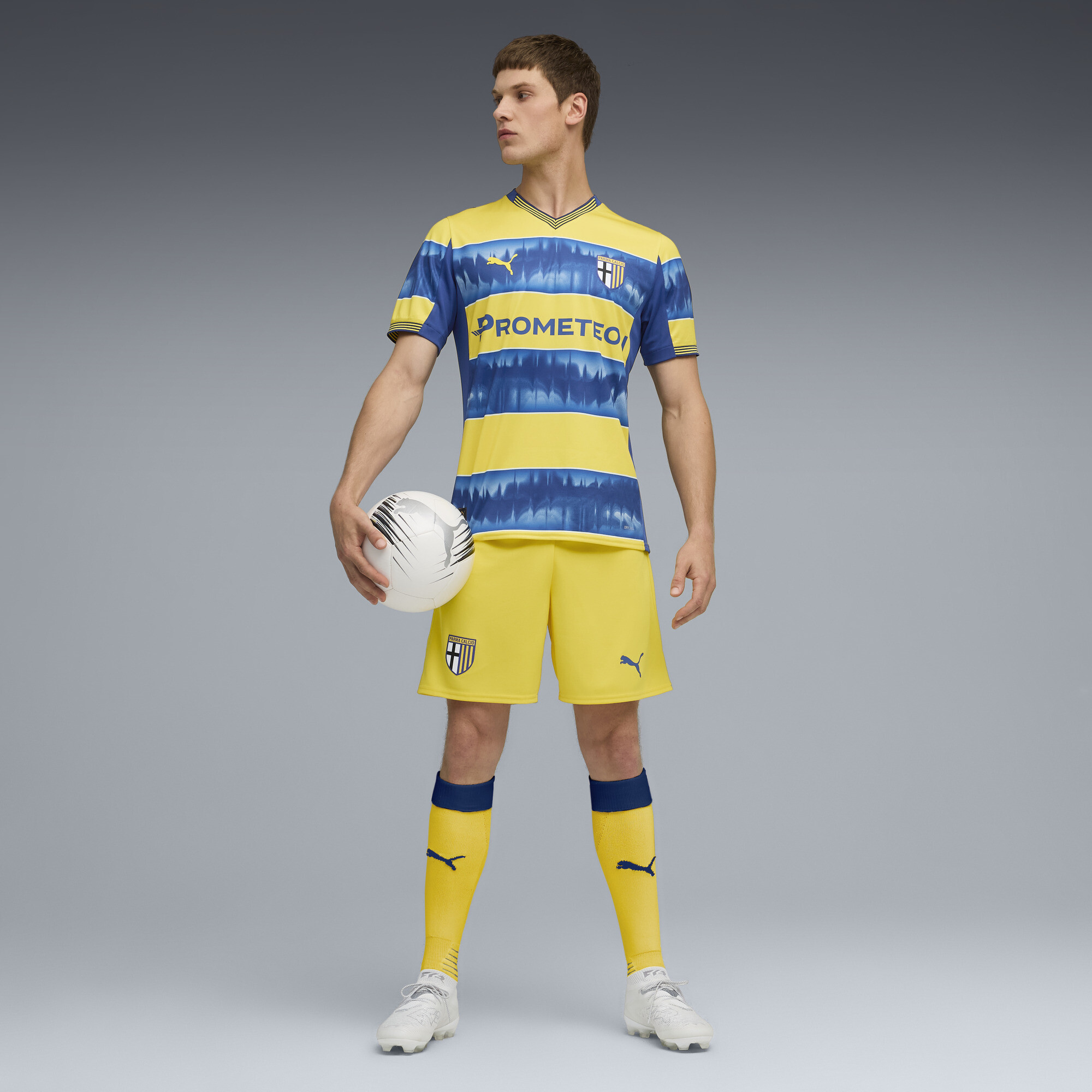 PUMA Parma Calcio uitshirt voor Heren, Blauw/Geel, Maat S thumbnail 2
