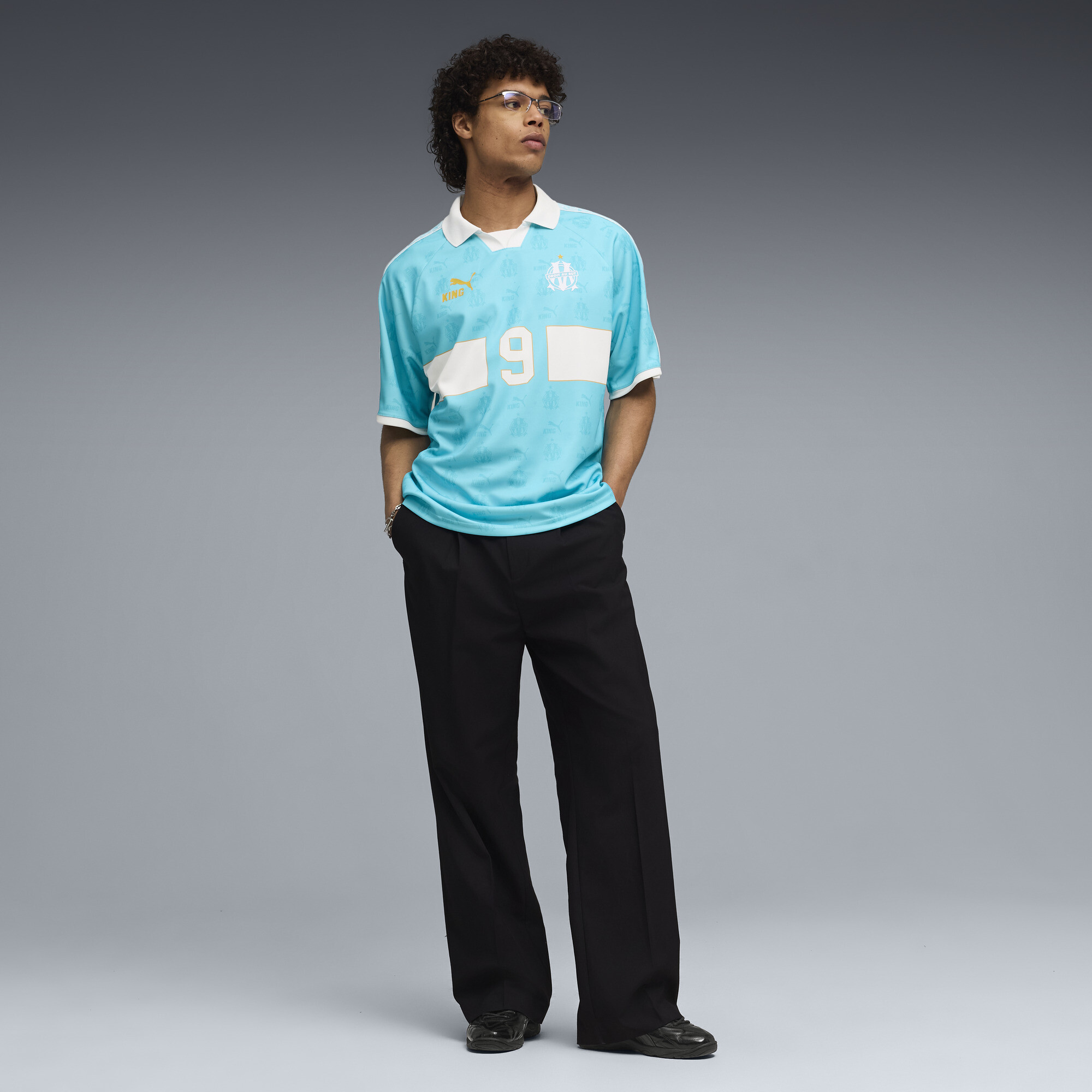 PUMA Olympique de Marseille KING retro shirt voor Heren, Wit, Maat M thumbnail 4