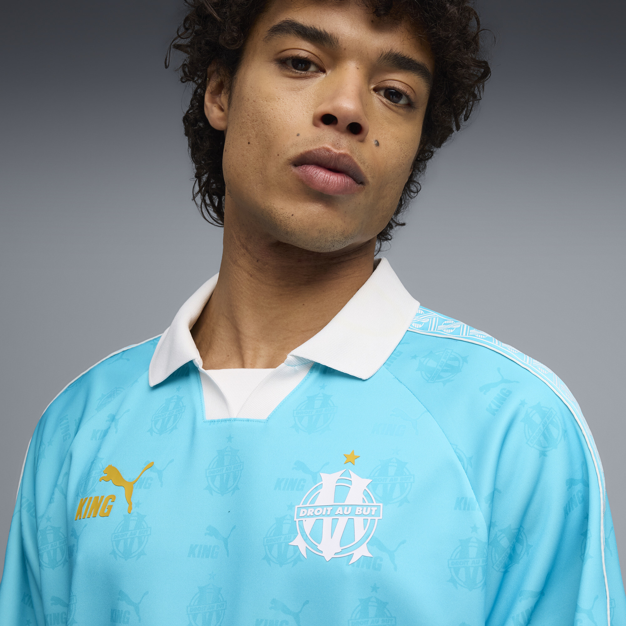 PUMA Olympique de Marseille KING retro shirt voor Heren, Wit, Maat M thumbnail 2